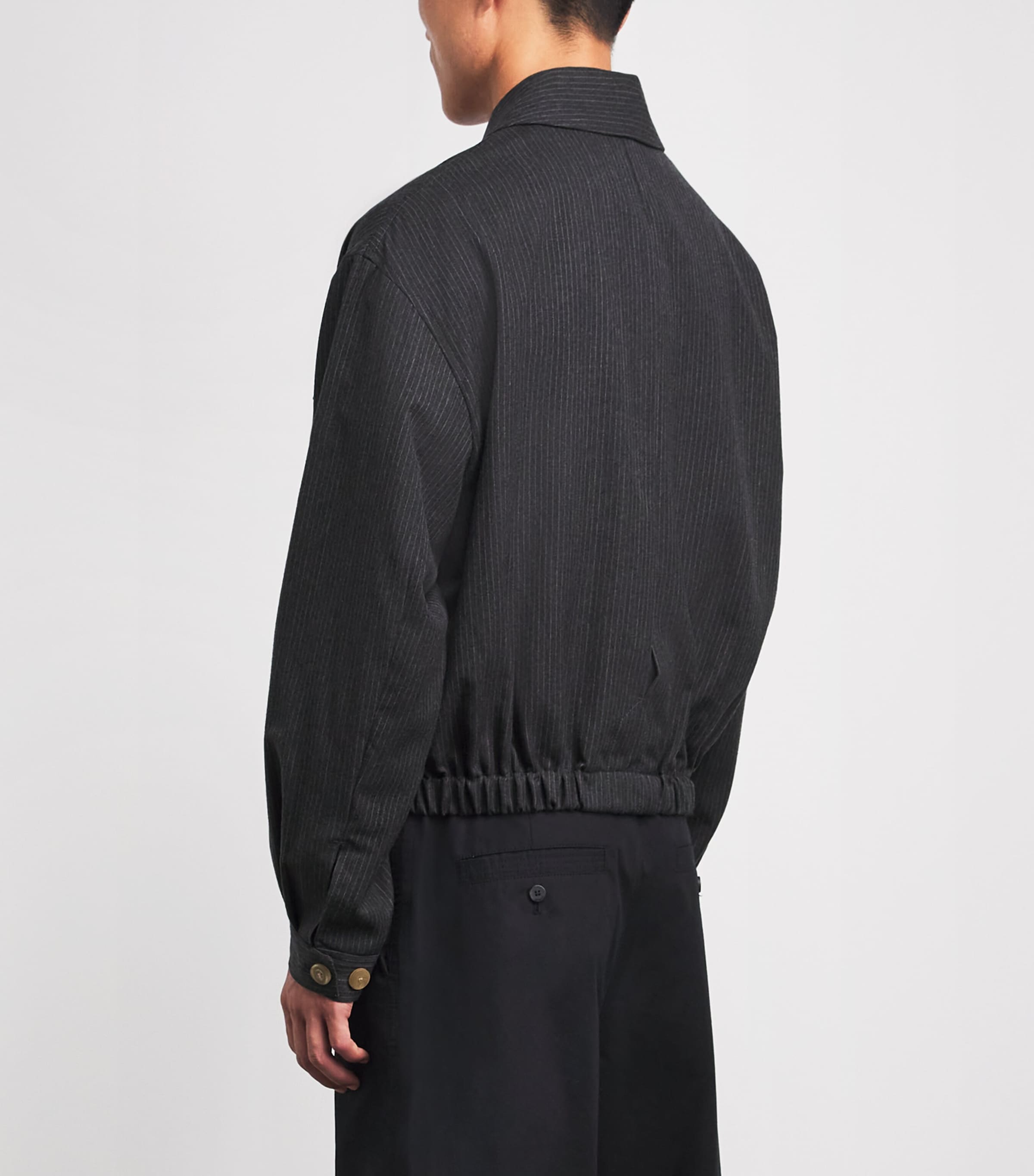 Jacquemus Mens Wool Cubano Overshirt Dark Grey Image 5