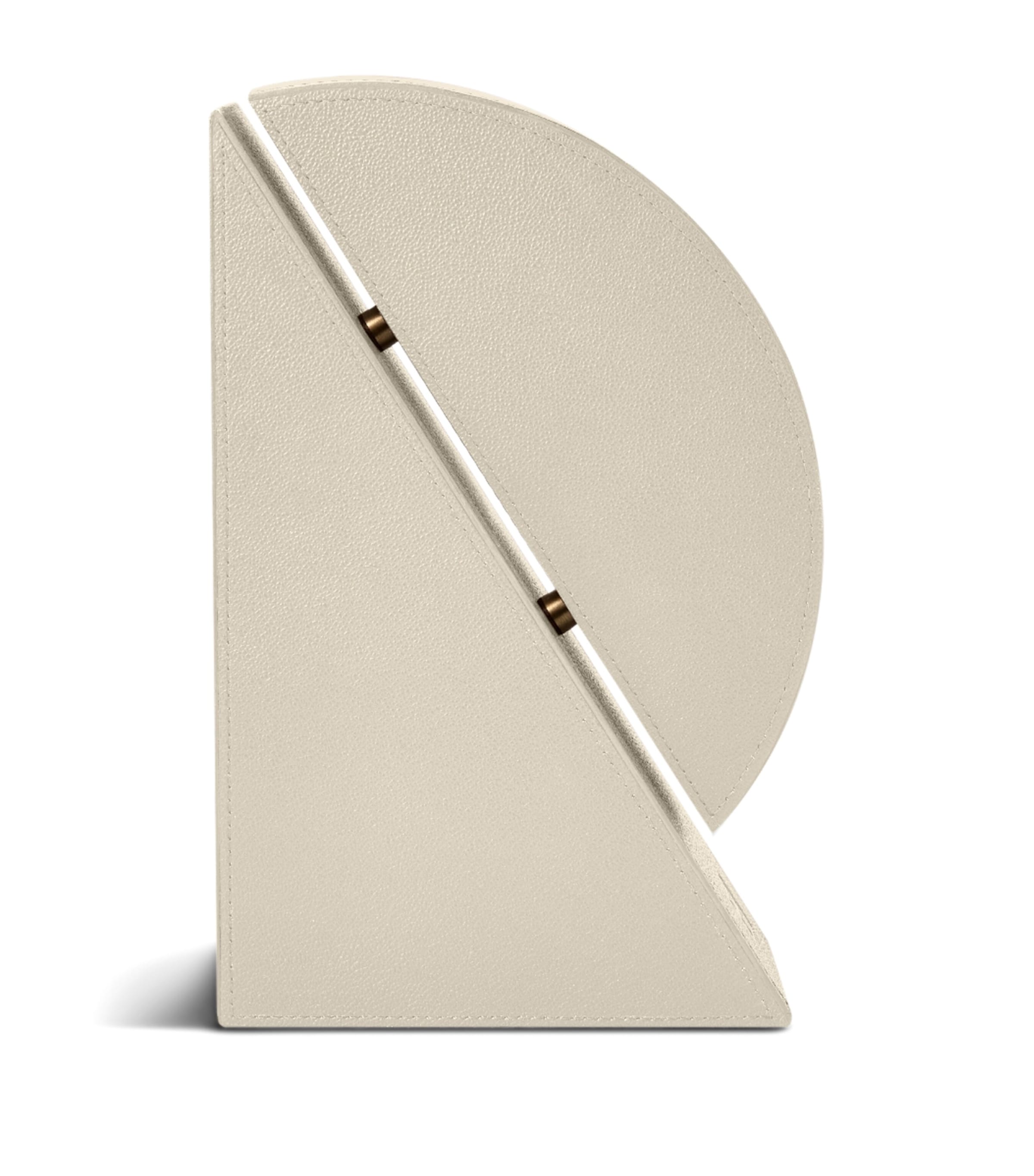 Leather Right Cubist Bookend STONE Image 4