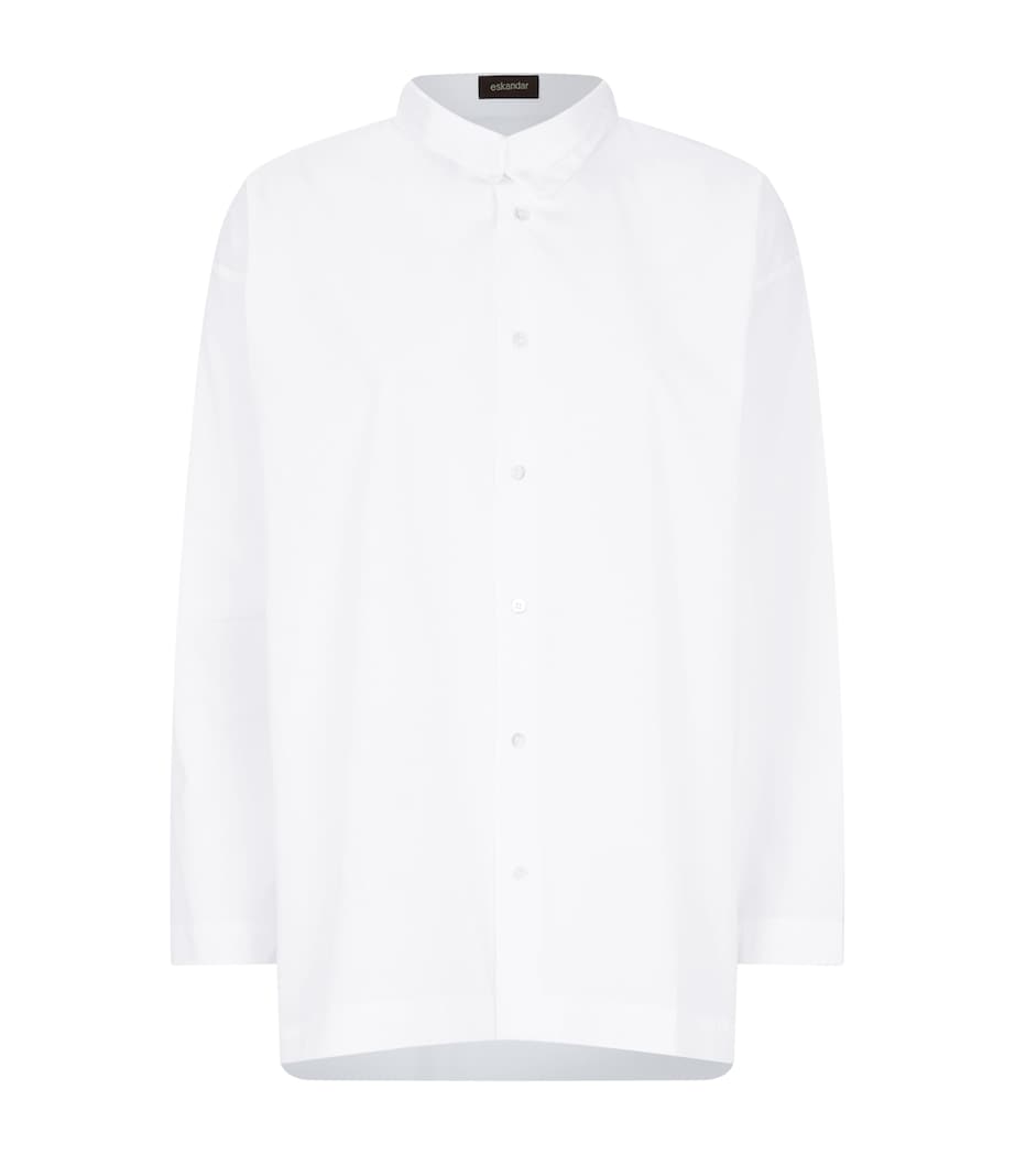 A-Line Stand-Collar Shirt WHITE Image 4