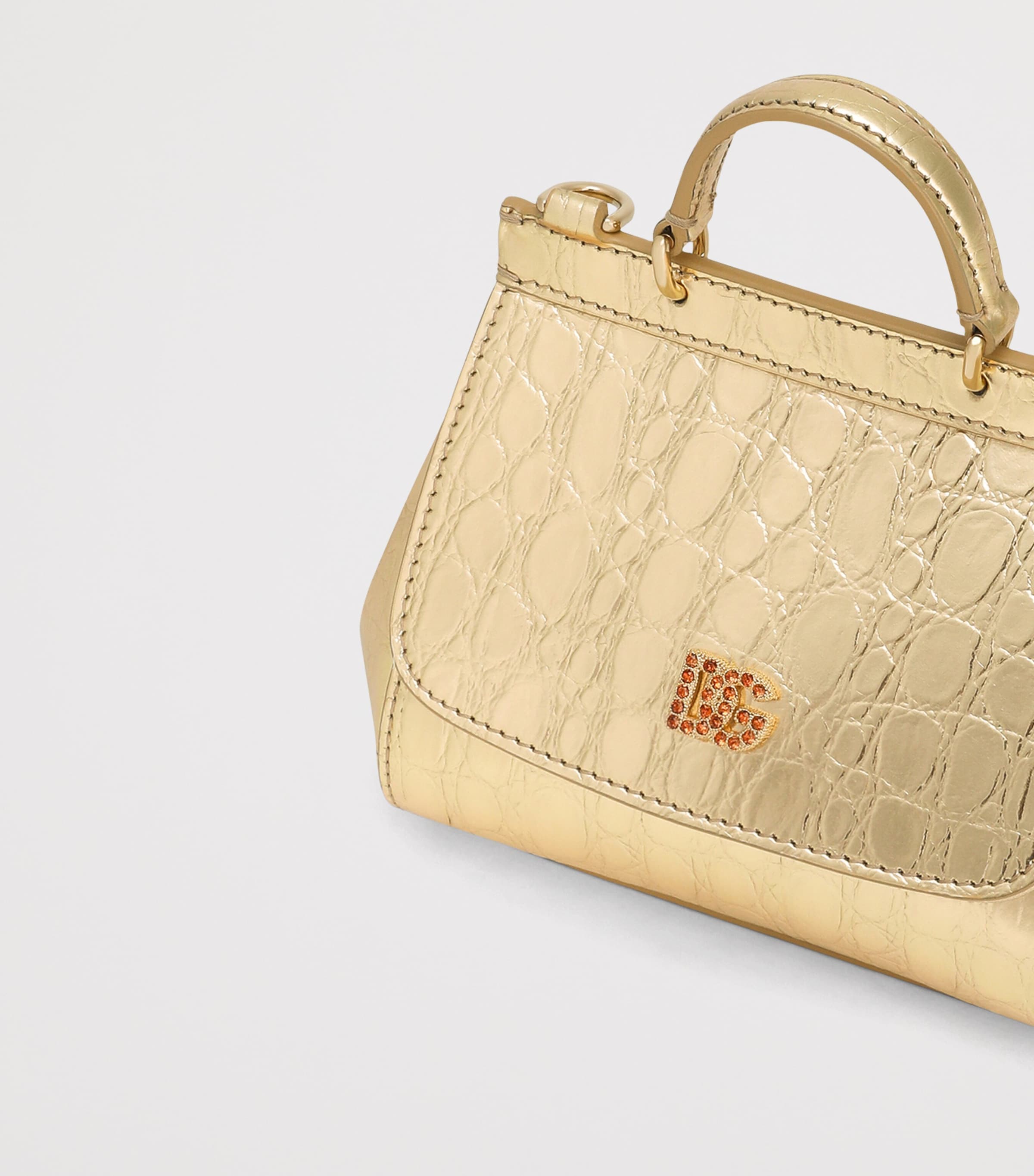 Mini Leather Sicily Shoulder Bag 8H944-ORO Image 5