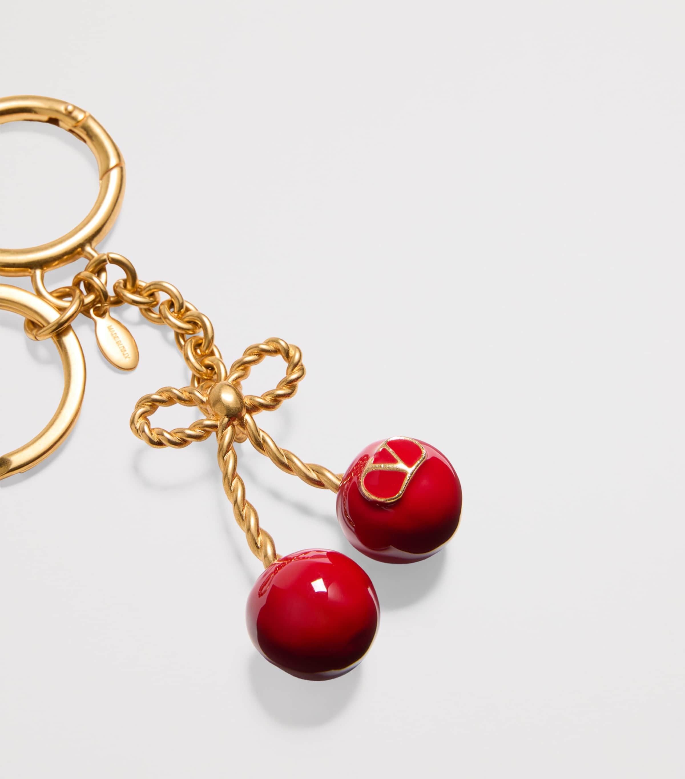 Valentino Garavani Gold VLogo Cherry Keychain | Harrods US