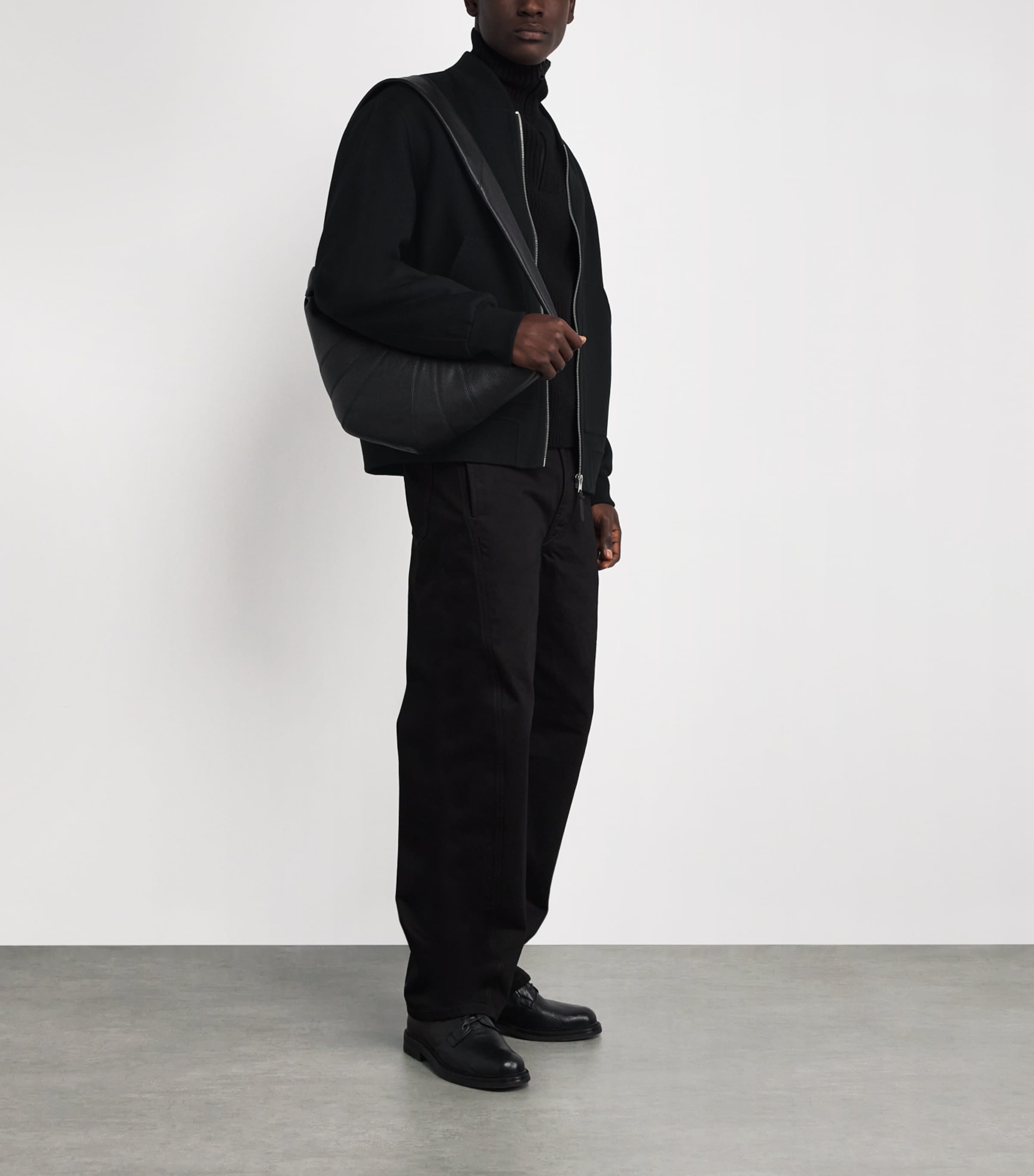 Wool Emilio-W Bomber Jacket BLACK A Image 2
