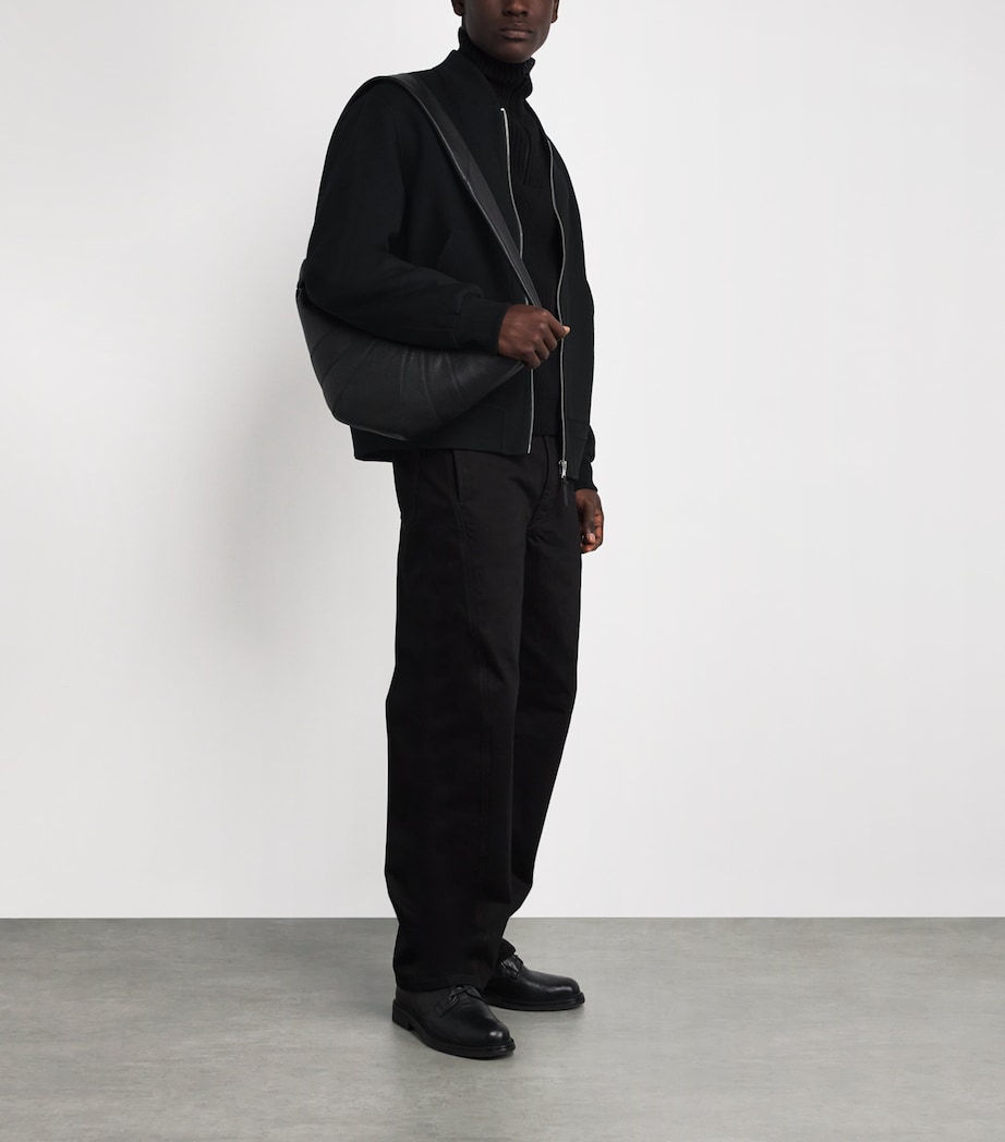 Wool Emilio-W Bomber Jacket BLACK A Image 2