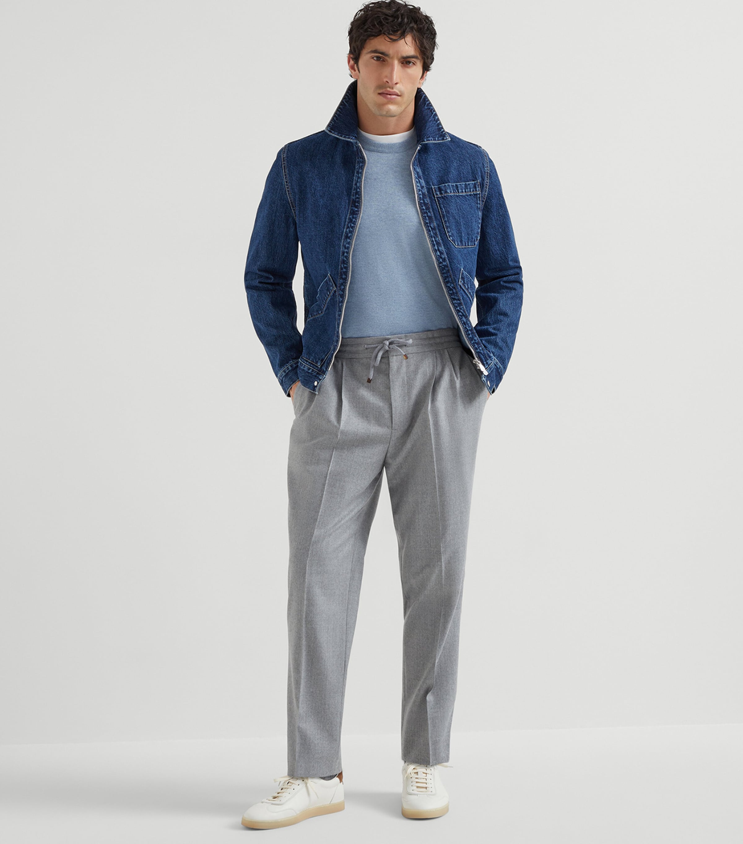 Linen Drawstring Leisure Trousers C272 Image 4