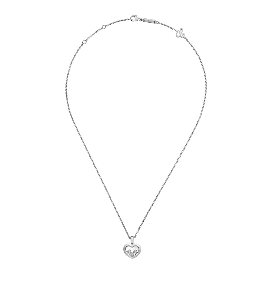 White Gold and Diamond Happy Diamonds Icons Pendant Necklace 18K WHITE GOLD Image 4