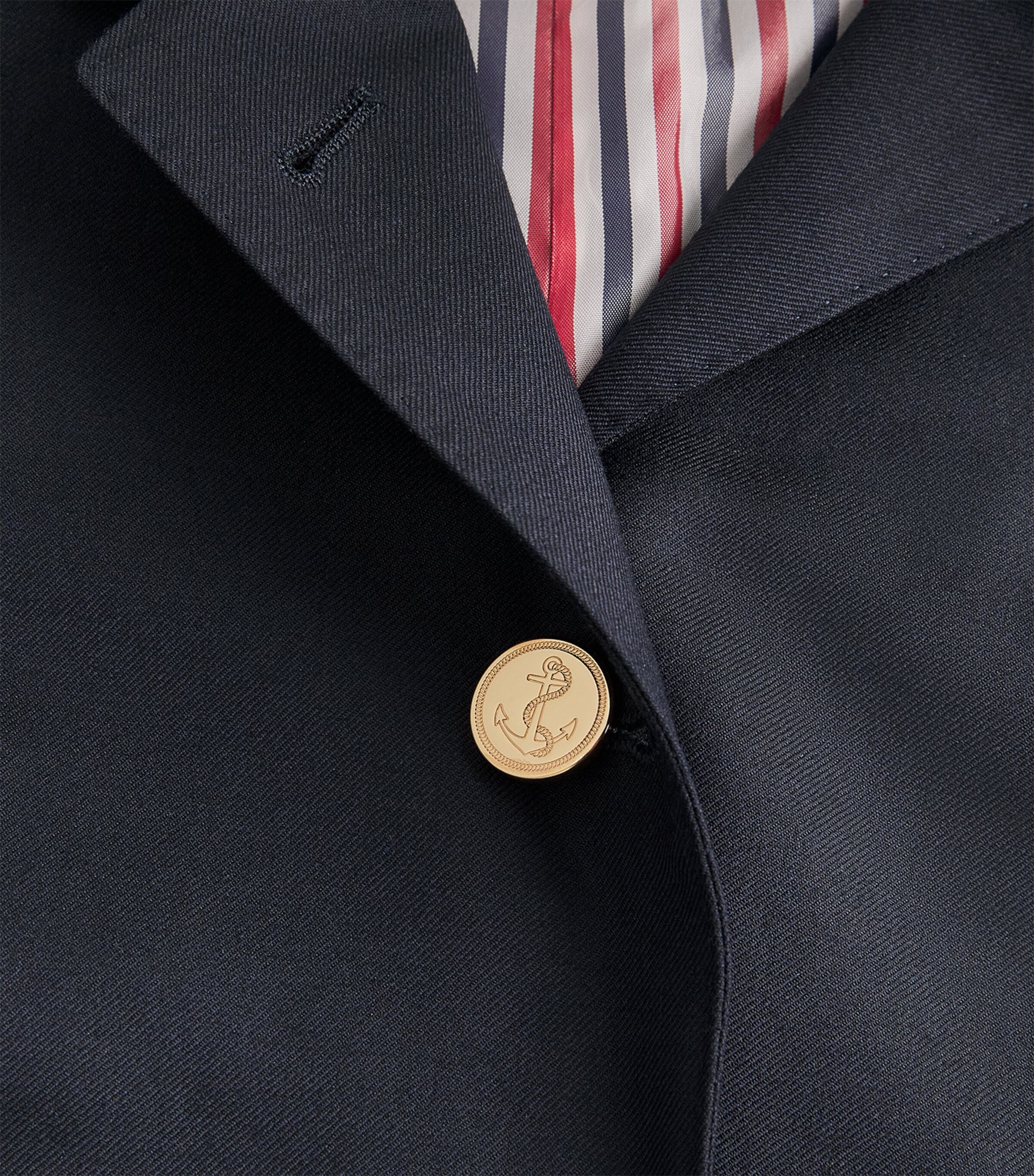 Thom Browne Womens Wool High Armhole Sport Coat Navy Image 6
