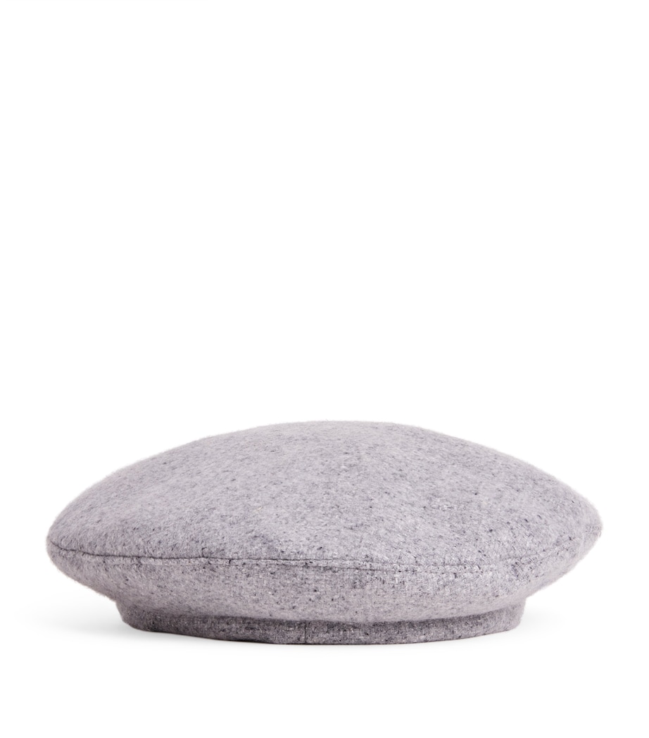 Silk-Cashmere Beret GRIGIO CHIARO MELANG Image 1