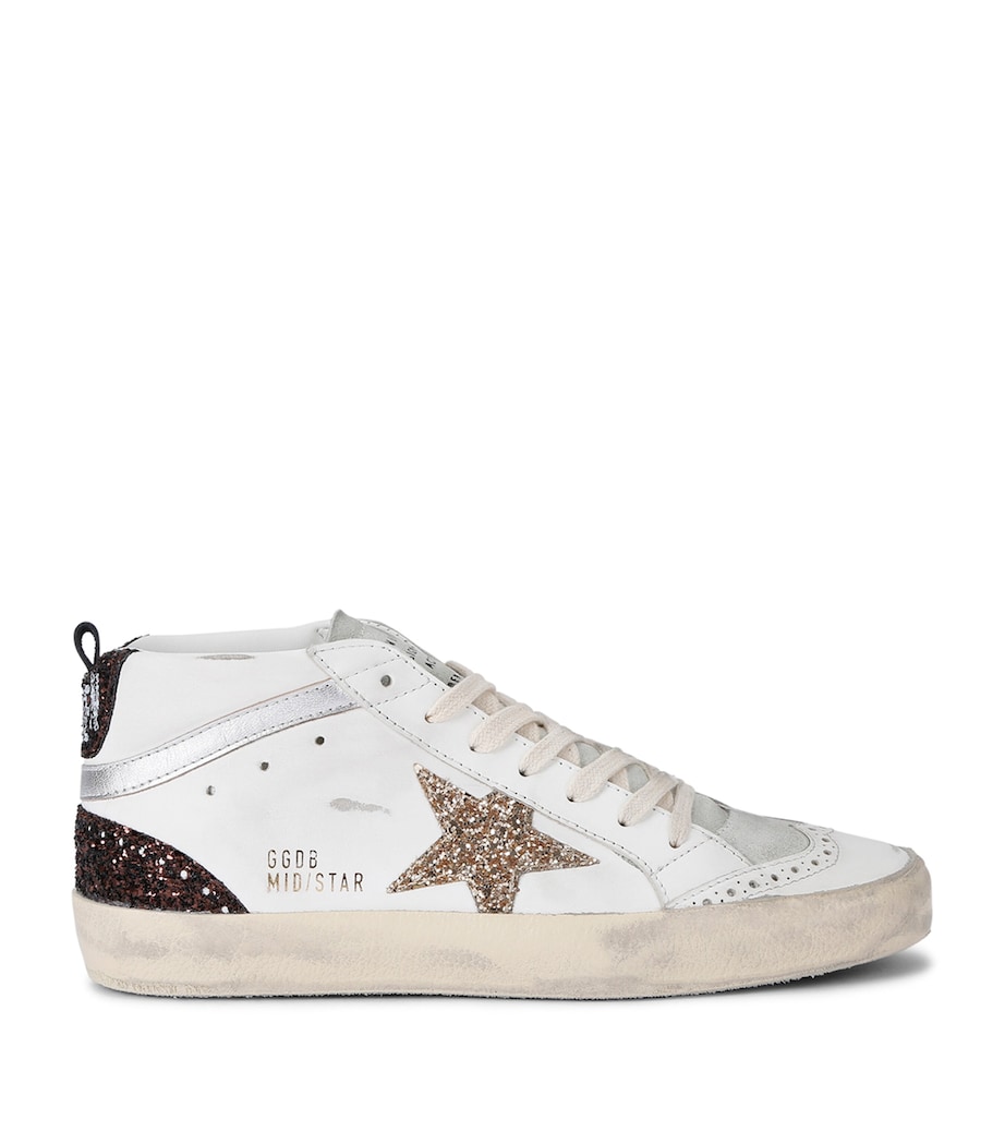 Leather-Glitter Mid Star Sneakers WHITE/COMB Image 1