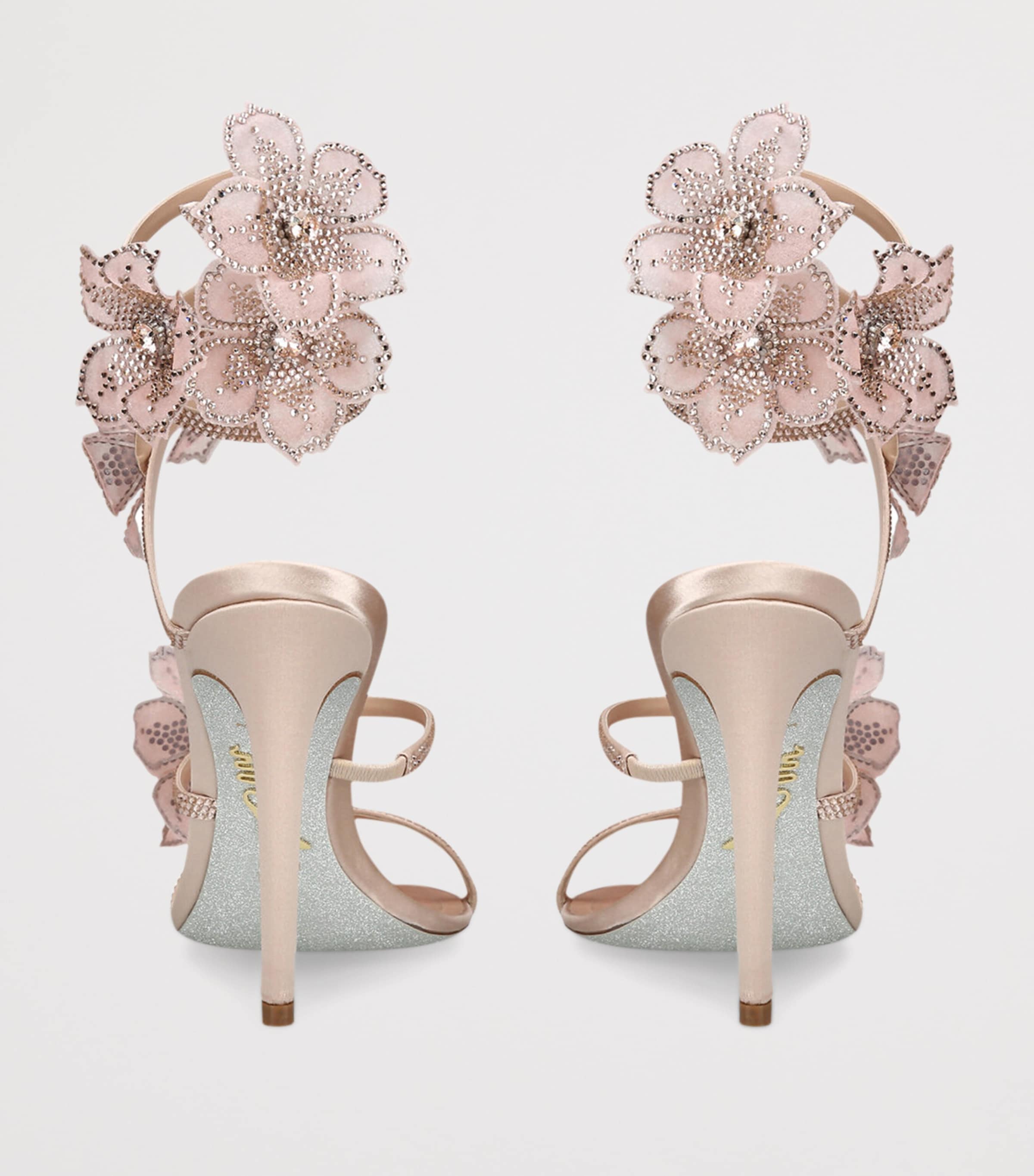 Satin Floral Cleo Sandals 105 BLUSH Image 2