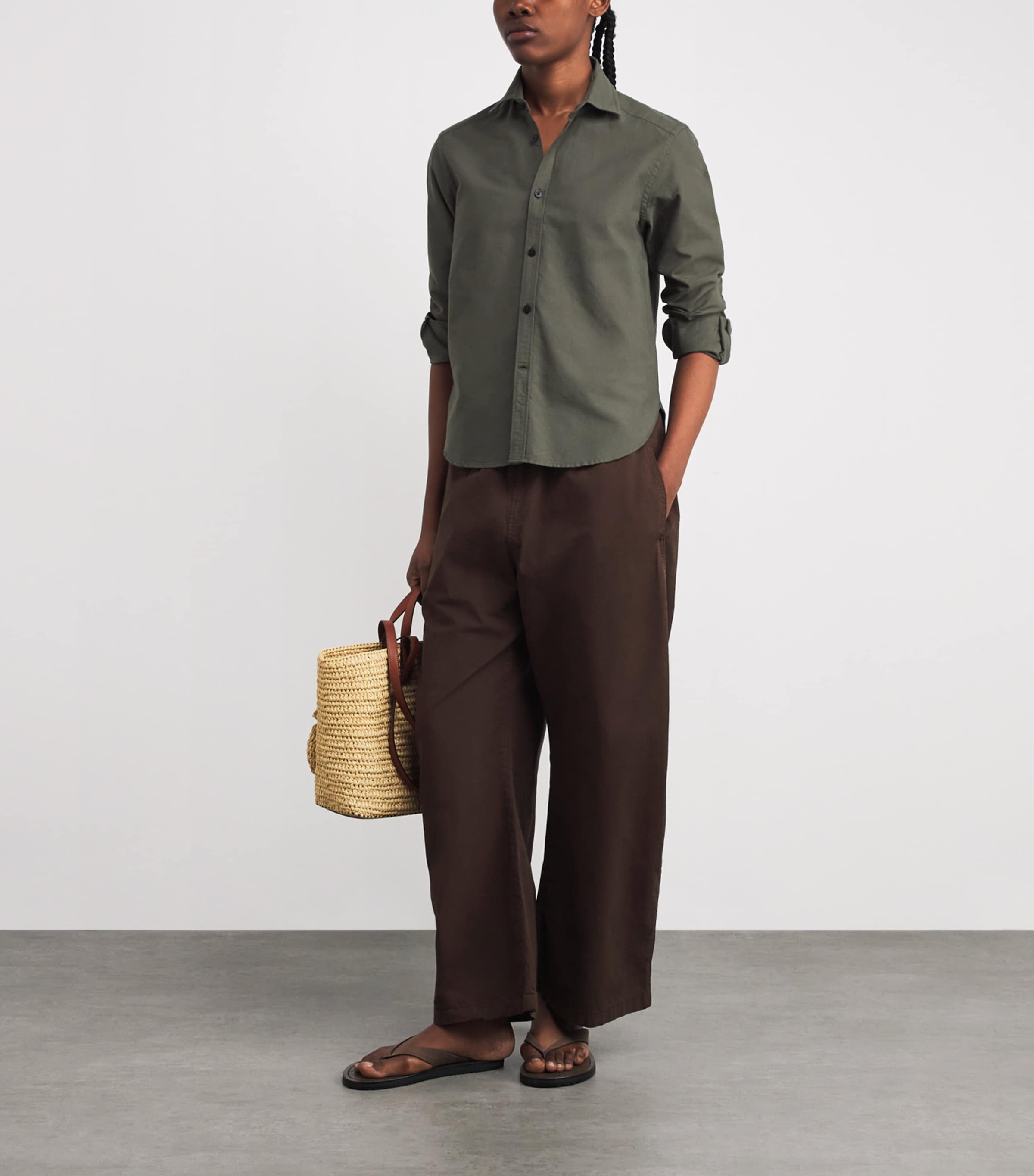 Cotton-Wool Classic Shirt DARK KHAKI Image 2