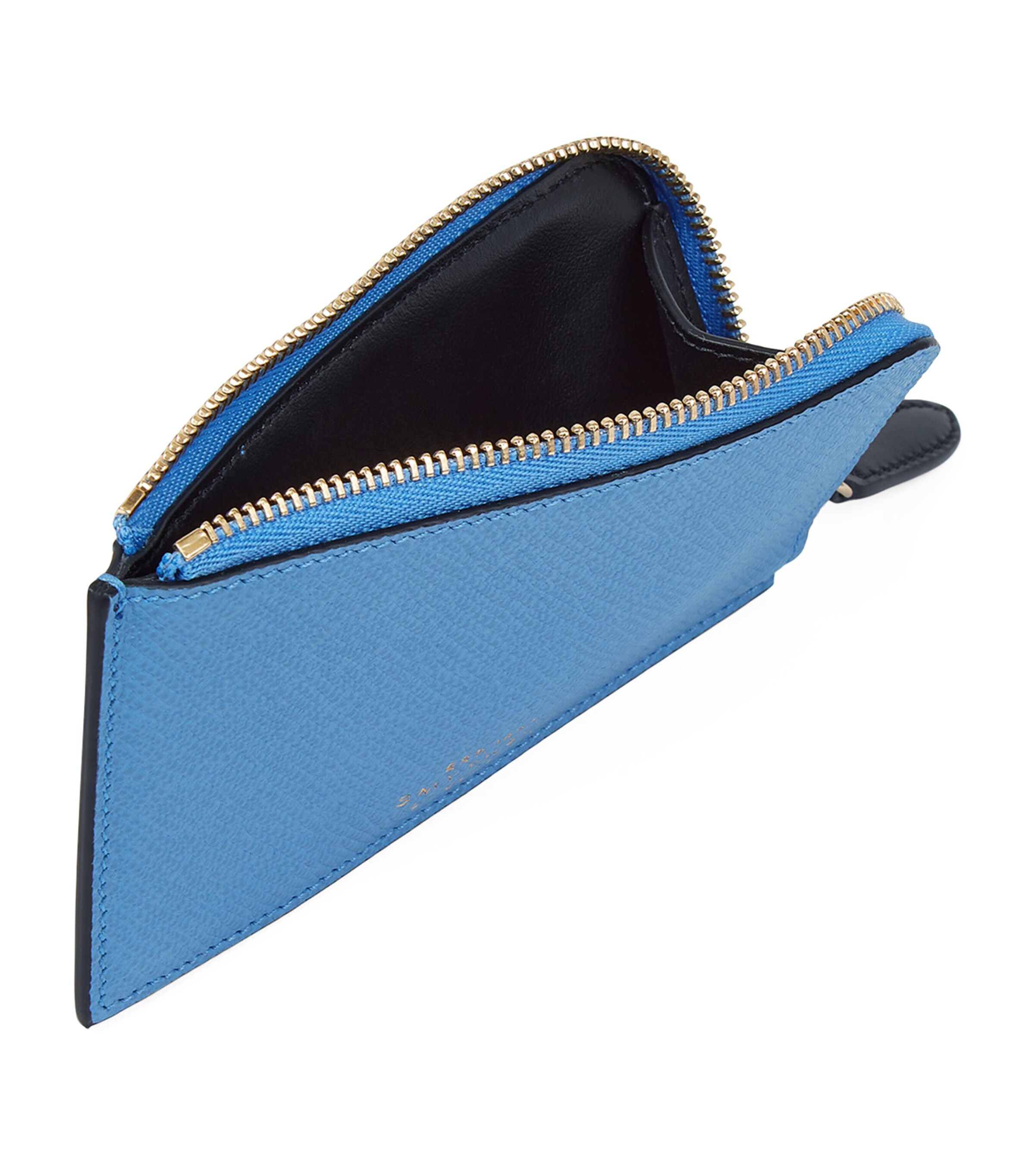 Smythson Leather 4-Card Coin Purse Nile Blue Image 4