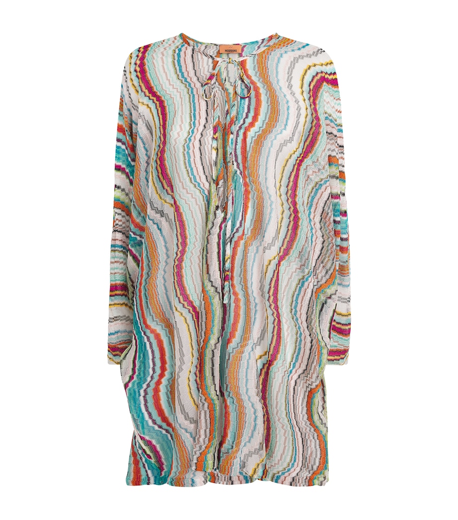 Lamé Waven Short Kaftan SM9L0 MULTI WHTE BSE Image 1