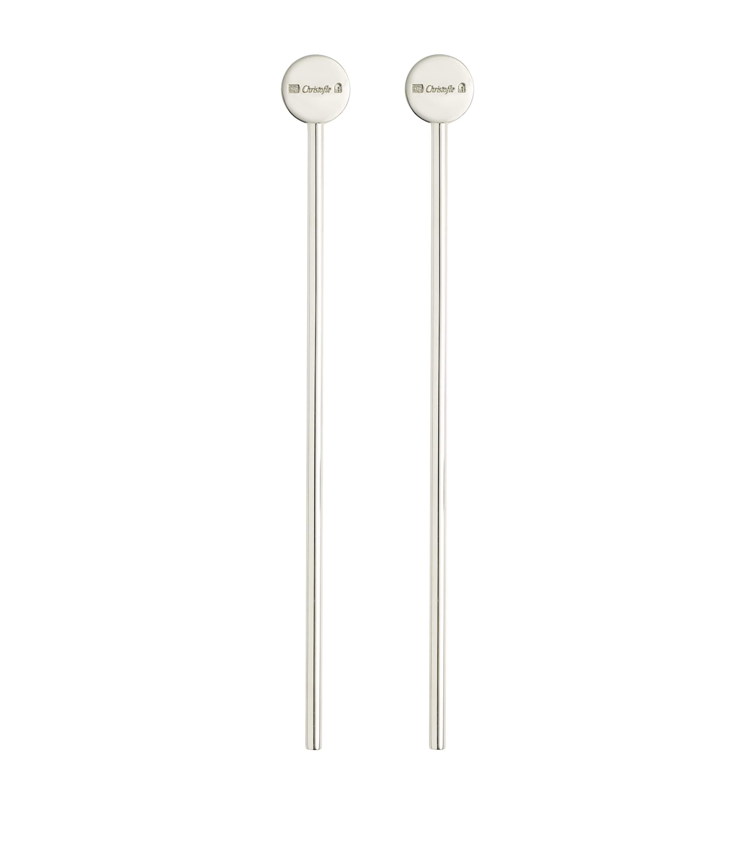 Christofle Silver-Plated Uni Cocktail Stirrers (Set of 2) Silver Image 1