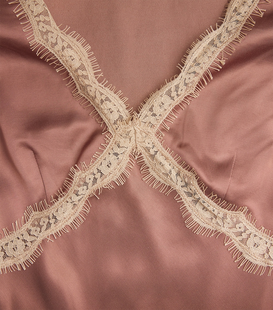 Lace-Trim Annina Midi Dress MOCHA Image 2