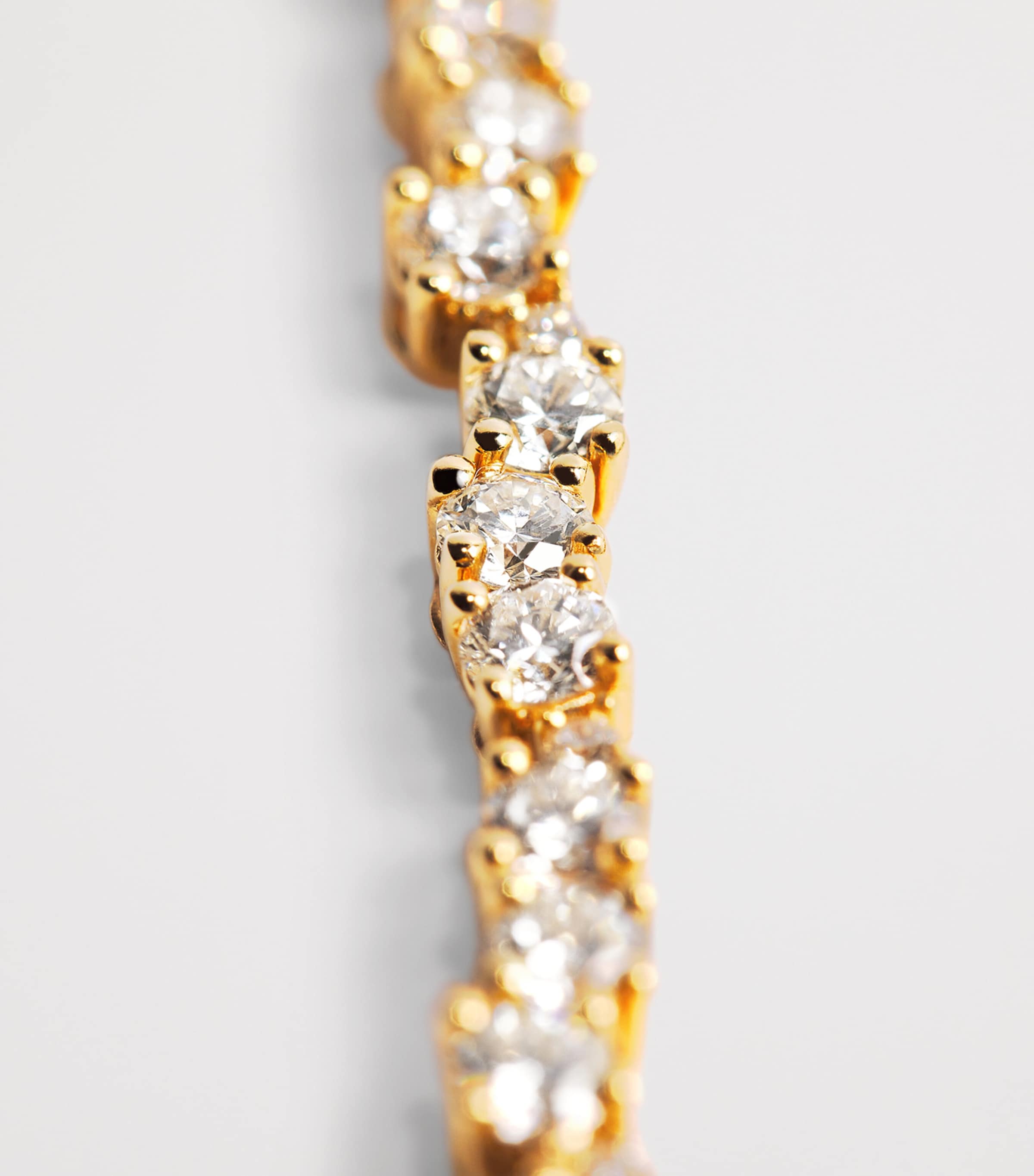 Suzanne Kalan Yellow Gold and Round Diamond Deco Tennis Necklace Yg/wd Image 4
