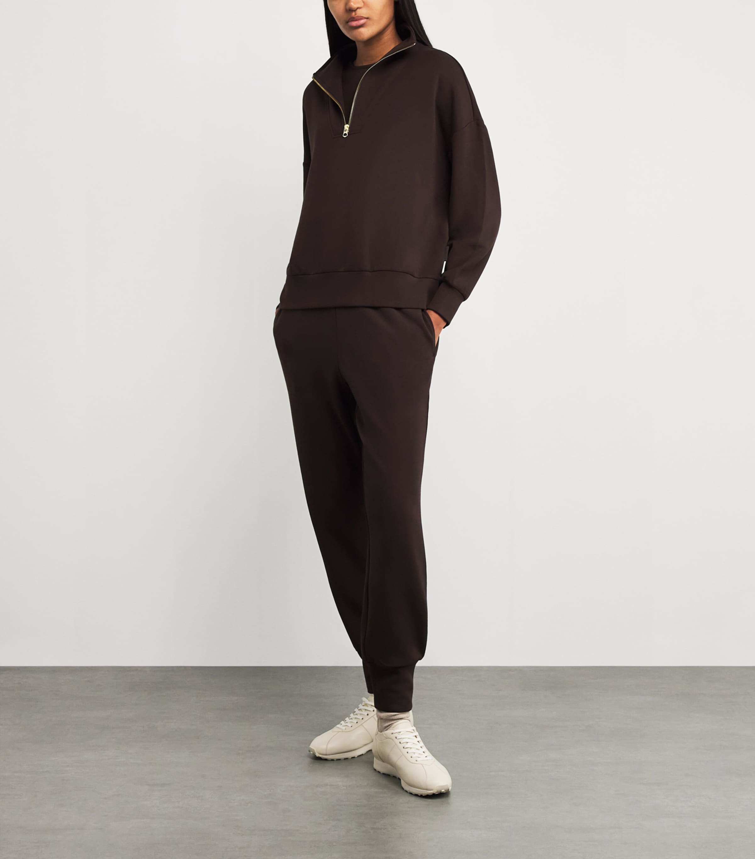 DoubleSoft Hawley Half-Zip Sweatshirt COFFEE BEAN Image 2