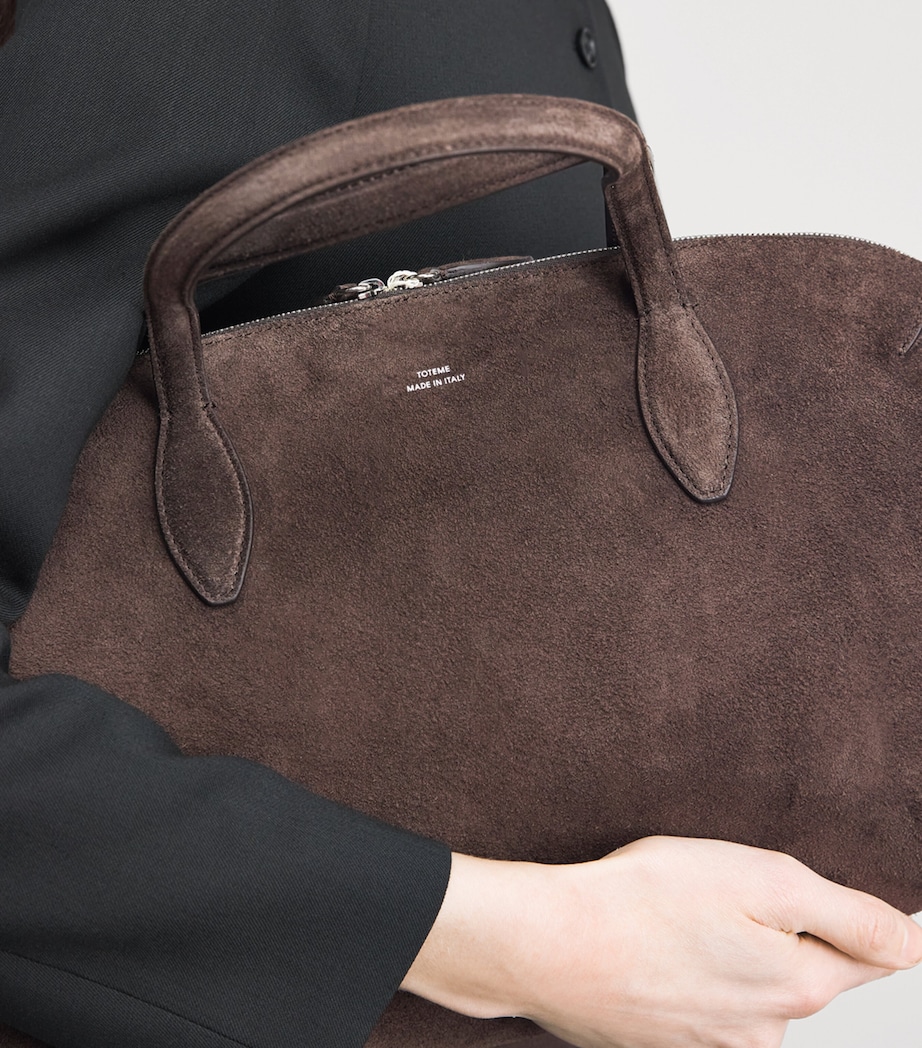 Toteme Womens Medium Suede Day Shoulder Bag Brown Image 4