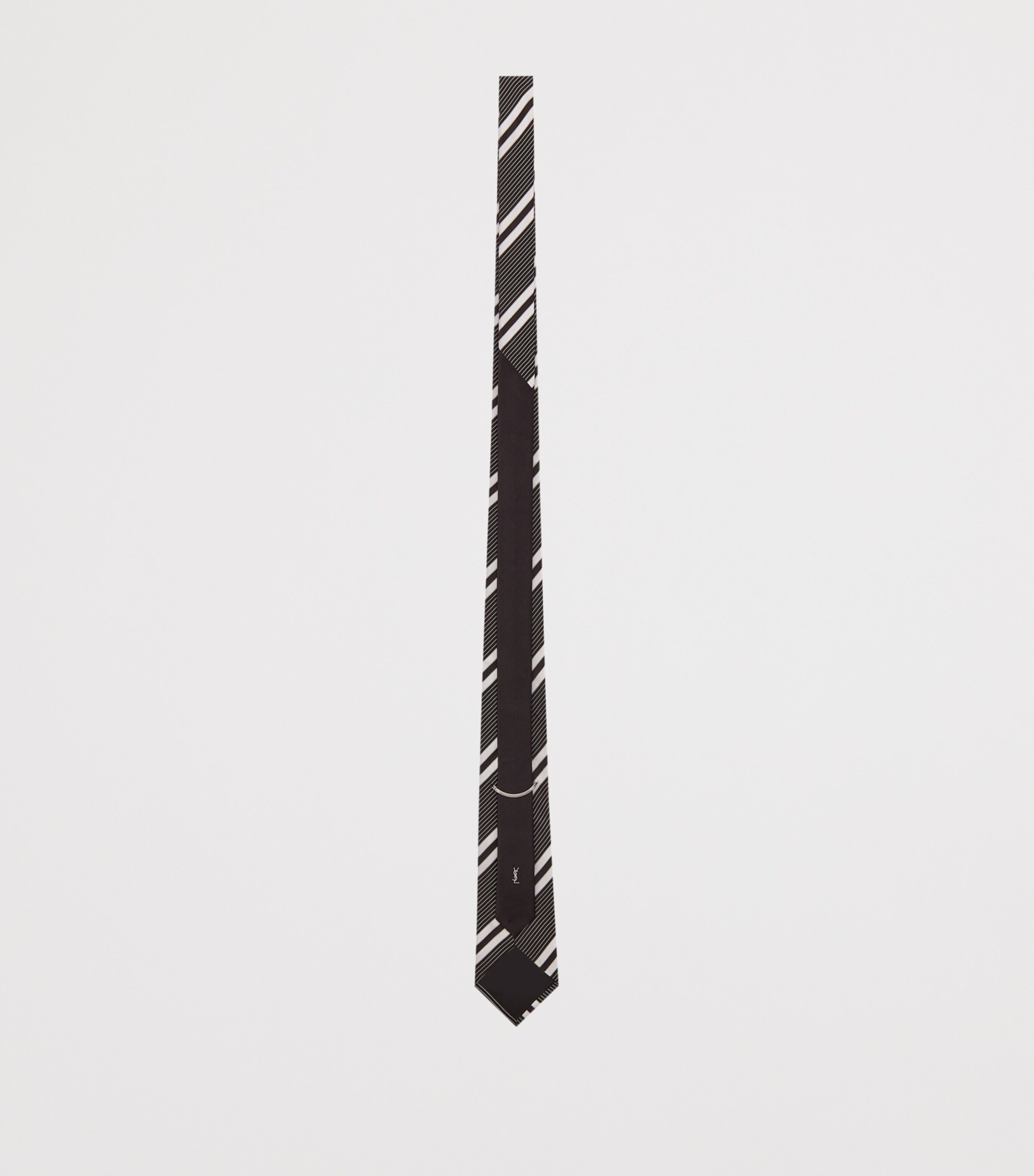 Saint Laurent Silk Striped Tie Image 3