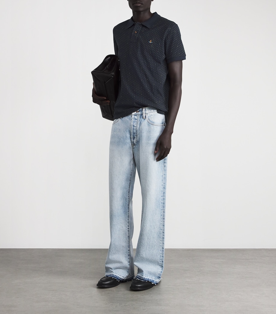 Cotton Mircro-Orb Polo Shirt K305 DOTS & ORBS Image 2