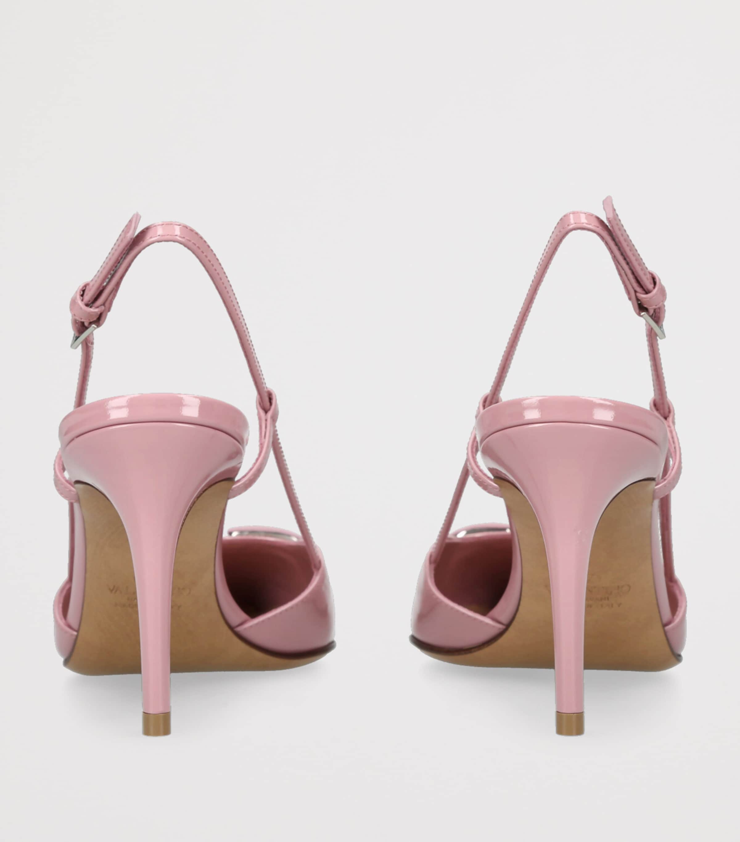 Patent Leather VLogo Slingback Pumps 80 PINK Image 2