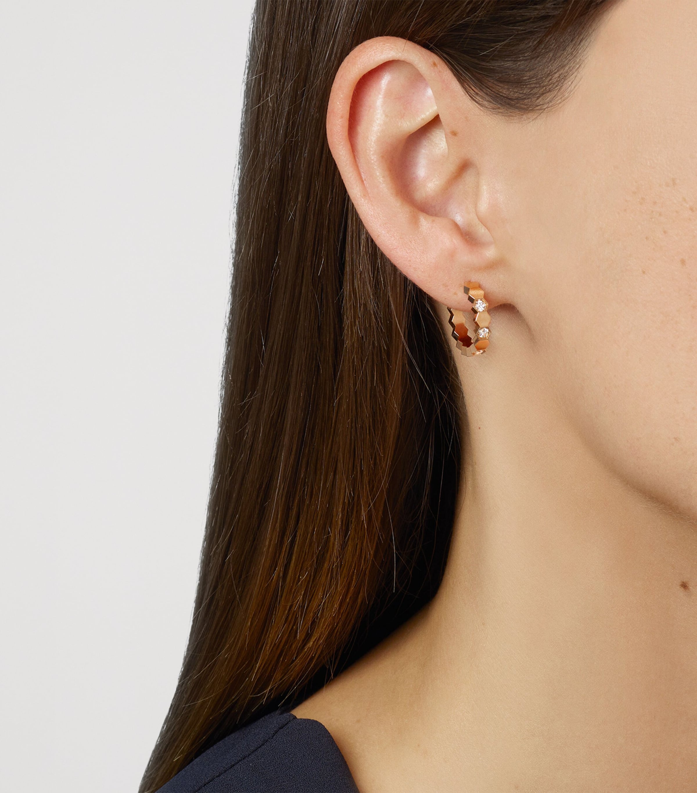 Chaumet Rose Gold and Diamond Bee de Chaumet Hoop Earrings Pink Gold Image 2