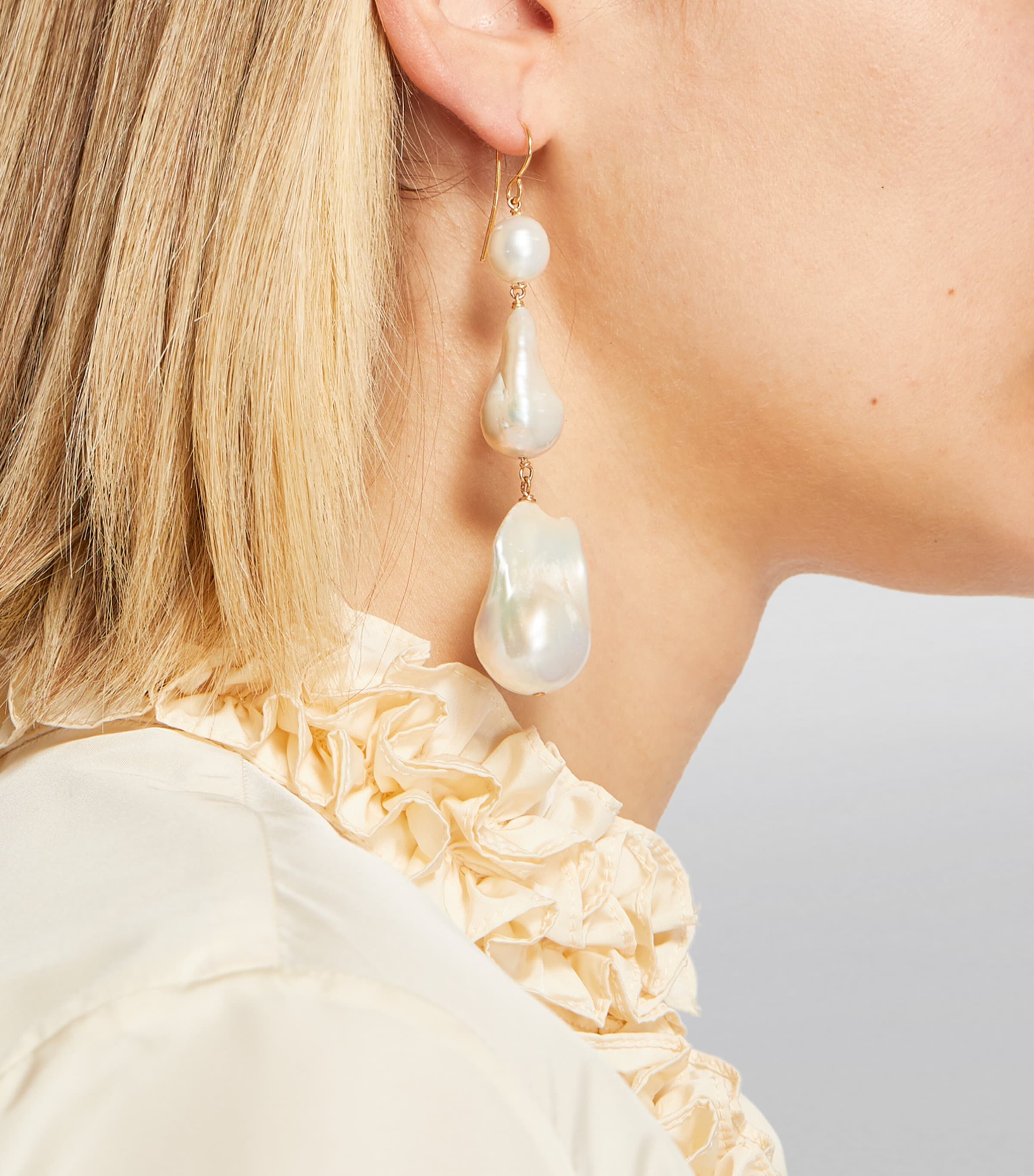 Jil Sander Pearl Drop Earrings | Harrods AU