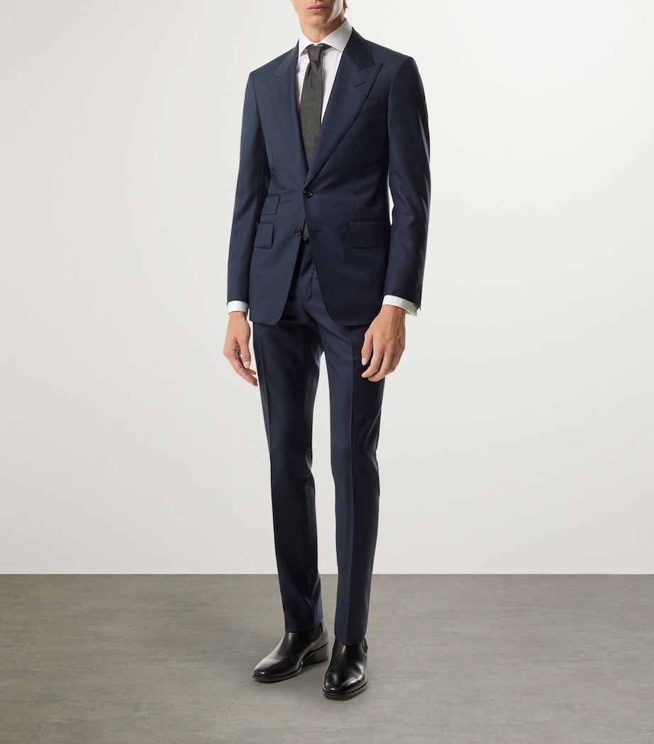 Wool Super 110s Sharkskin Shelton 2-Piece Suit HB825 Image 3