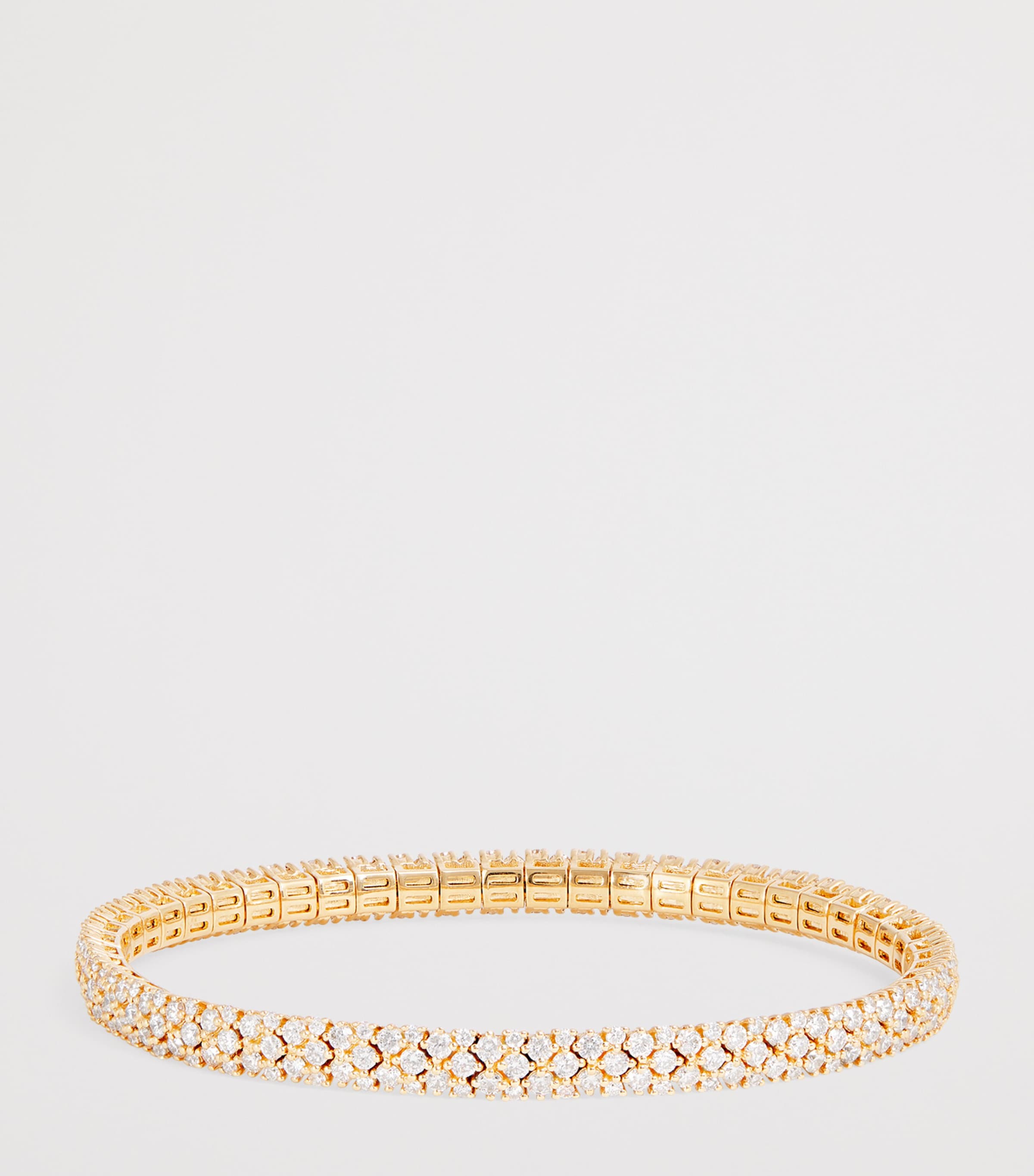 Yellow Gold and Diamond Stretch Tennis Bracelet YELLOW GOLD Image 3