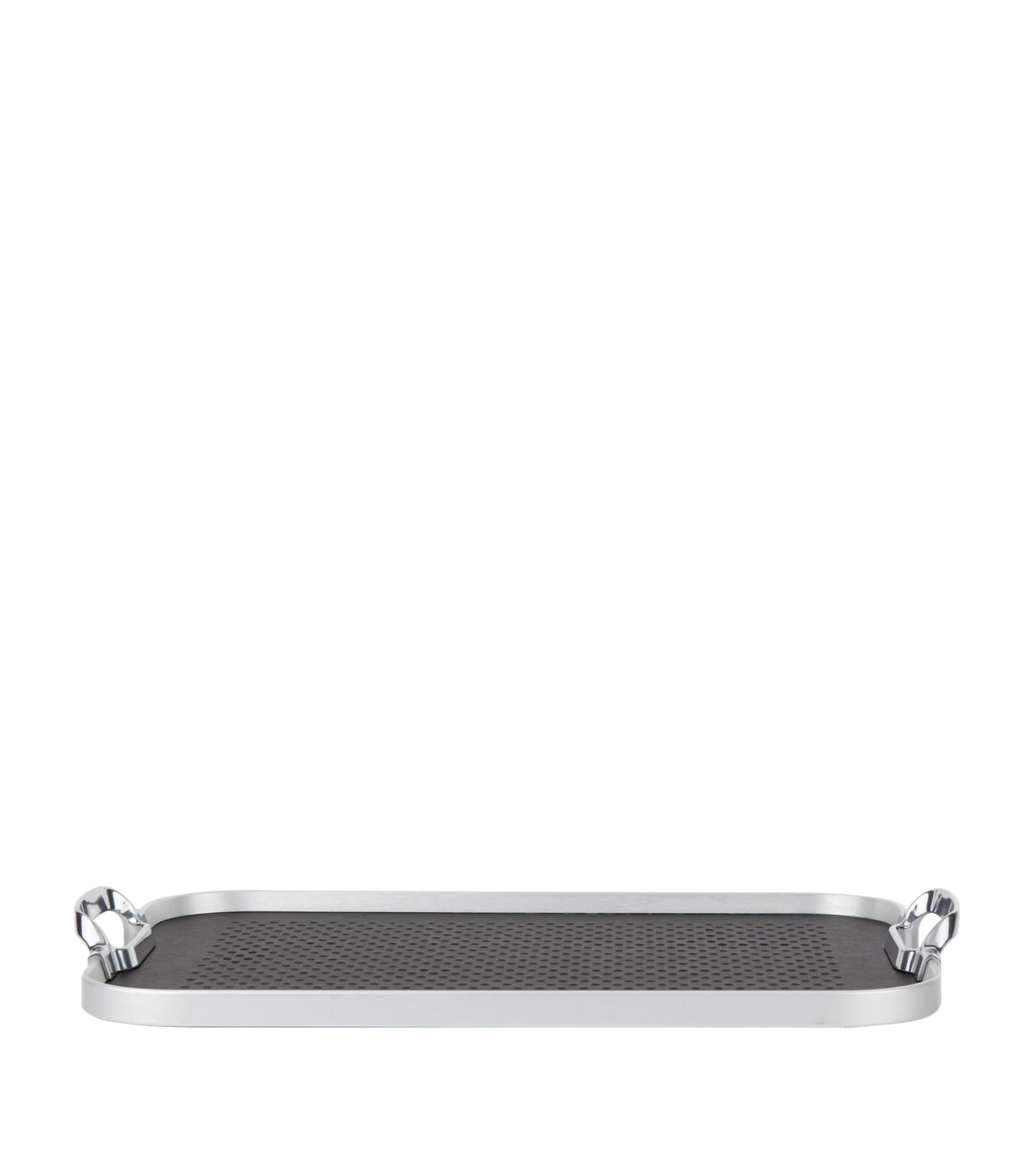 Kaymet Rubber Grip Cut-out Handle Tray In Black