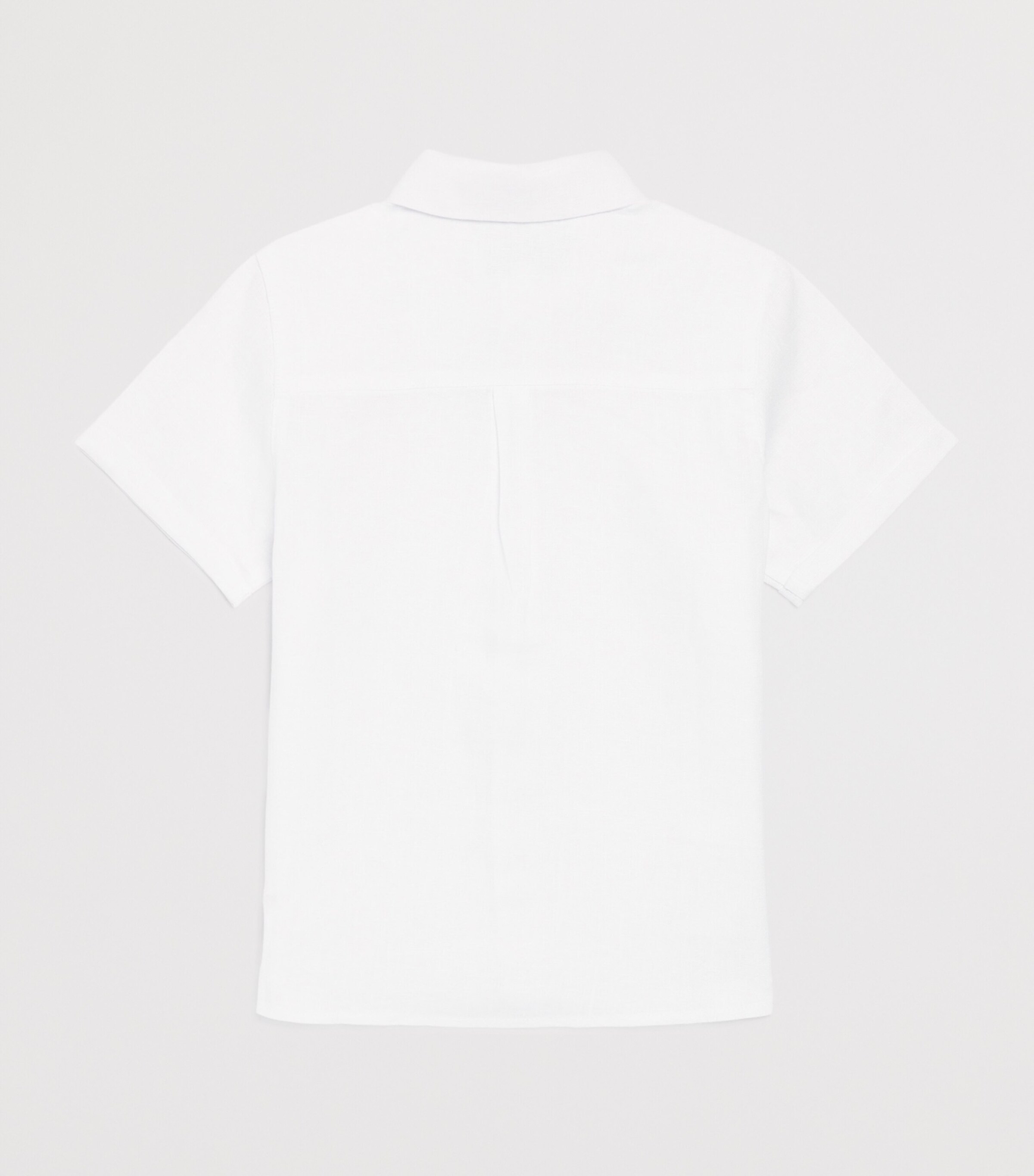Linen Short-Sleeve Shirt (5-12 Years) 1BLANC Image 2