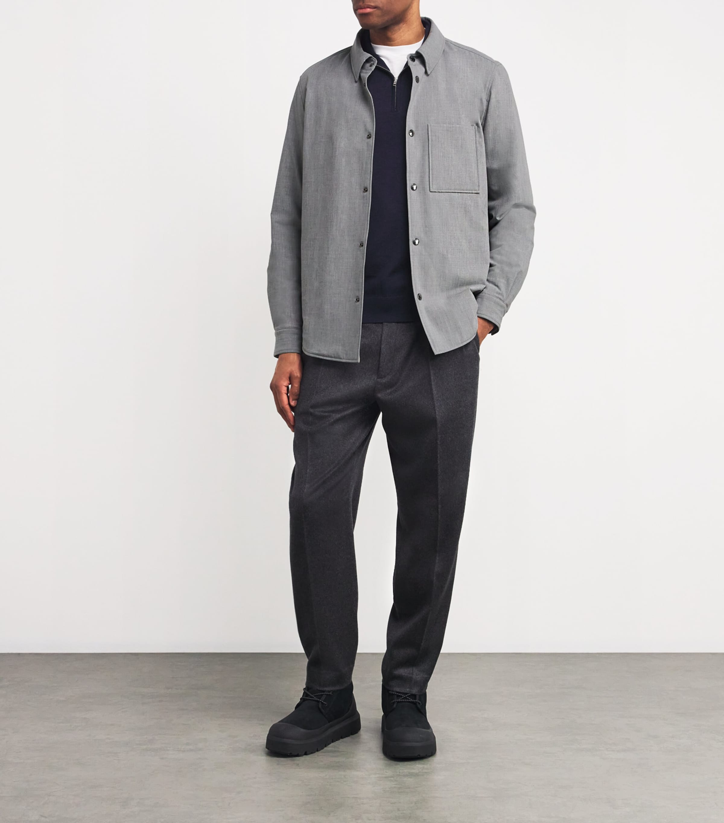 Bogner Mens Olli Overshirt Grey Melange Image 2