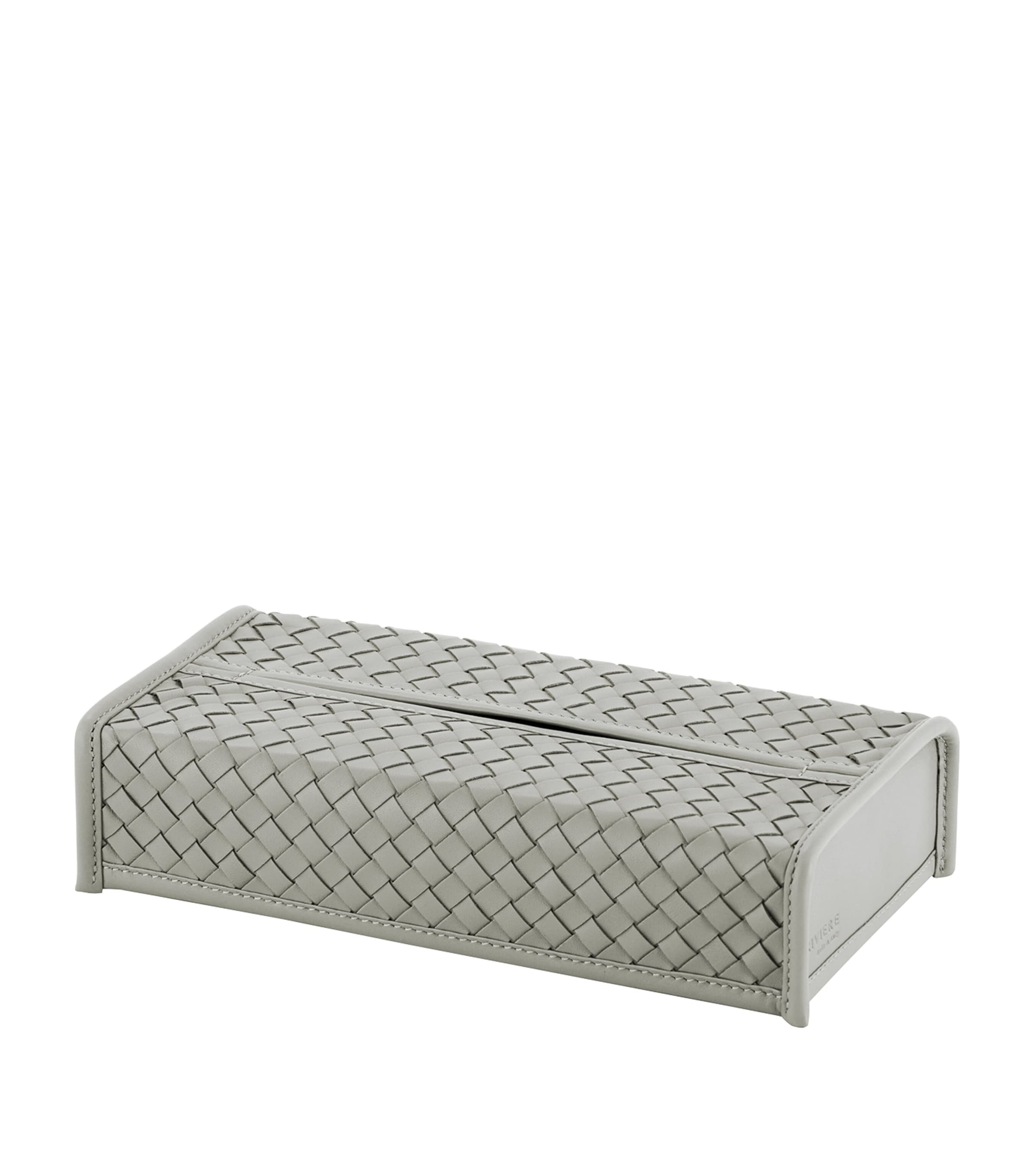 Shop Riviere Woven Rectangular Box In Grey