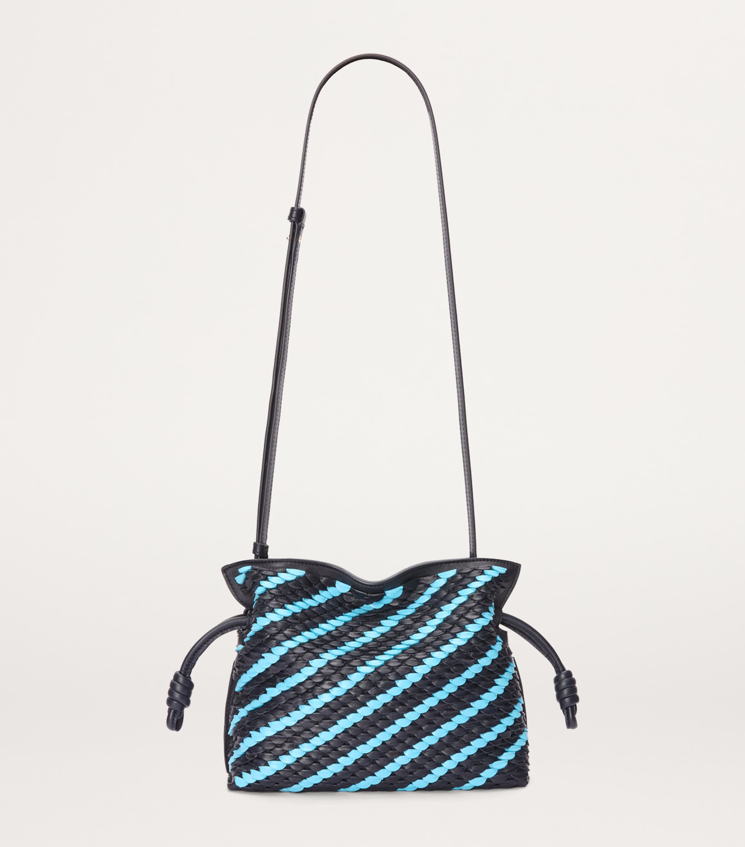 Mini Leather Scales Flamenco Clutch DARK INK/SKY BLUE Image 4