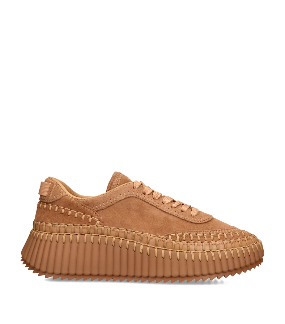 Chloé Suede Nama Runner Sneakers Camel Image 1