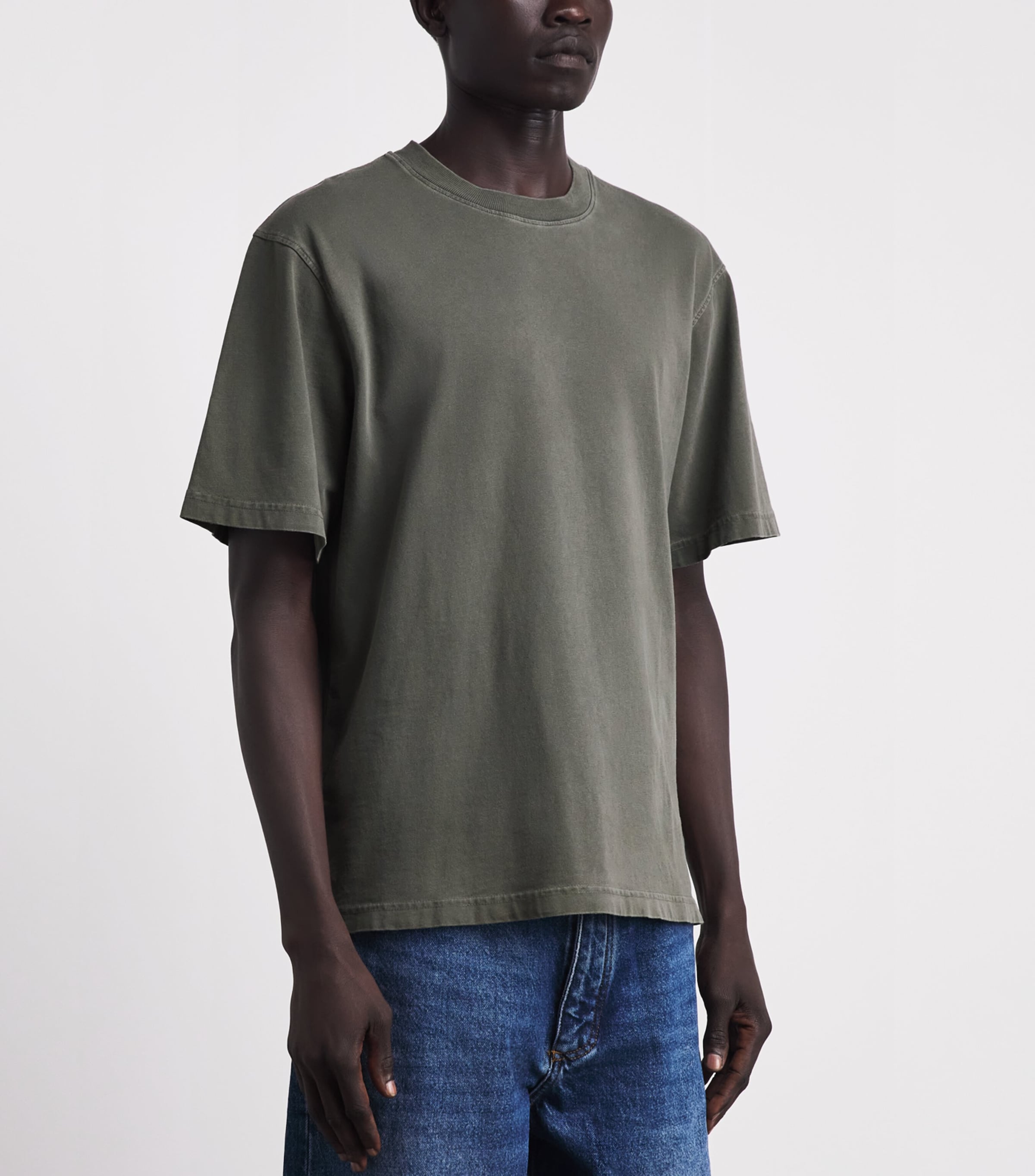 AGOLDE Mens Cotton Asha T-Shirt Millstone Image 4