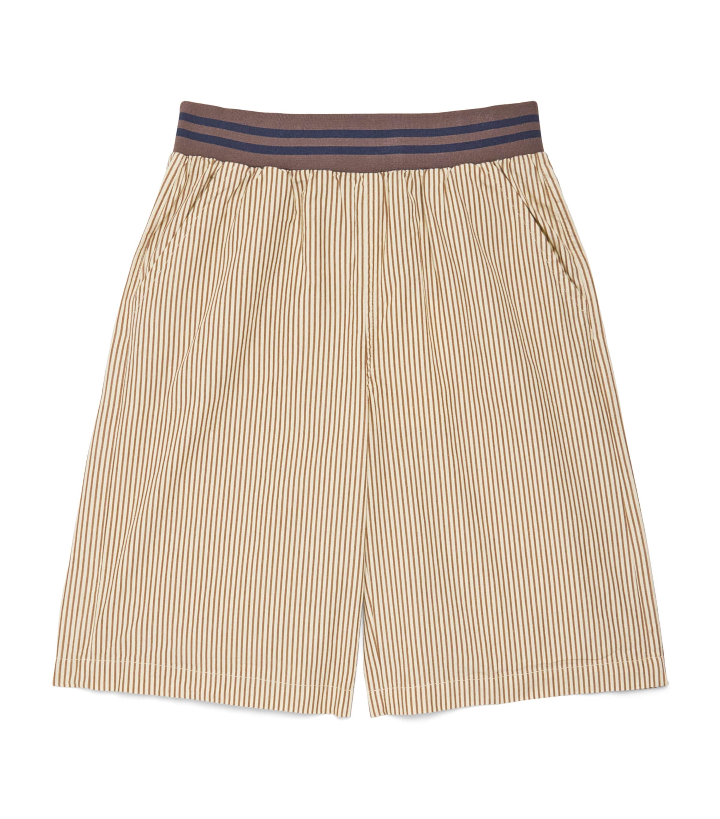 Mini Rodini Cotton Poplin Stripe Shorts (3-11 Years) Image 1