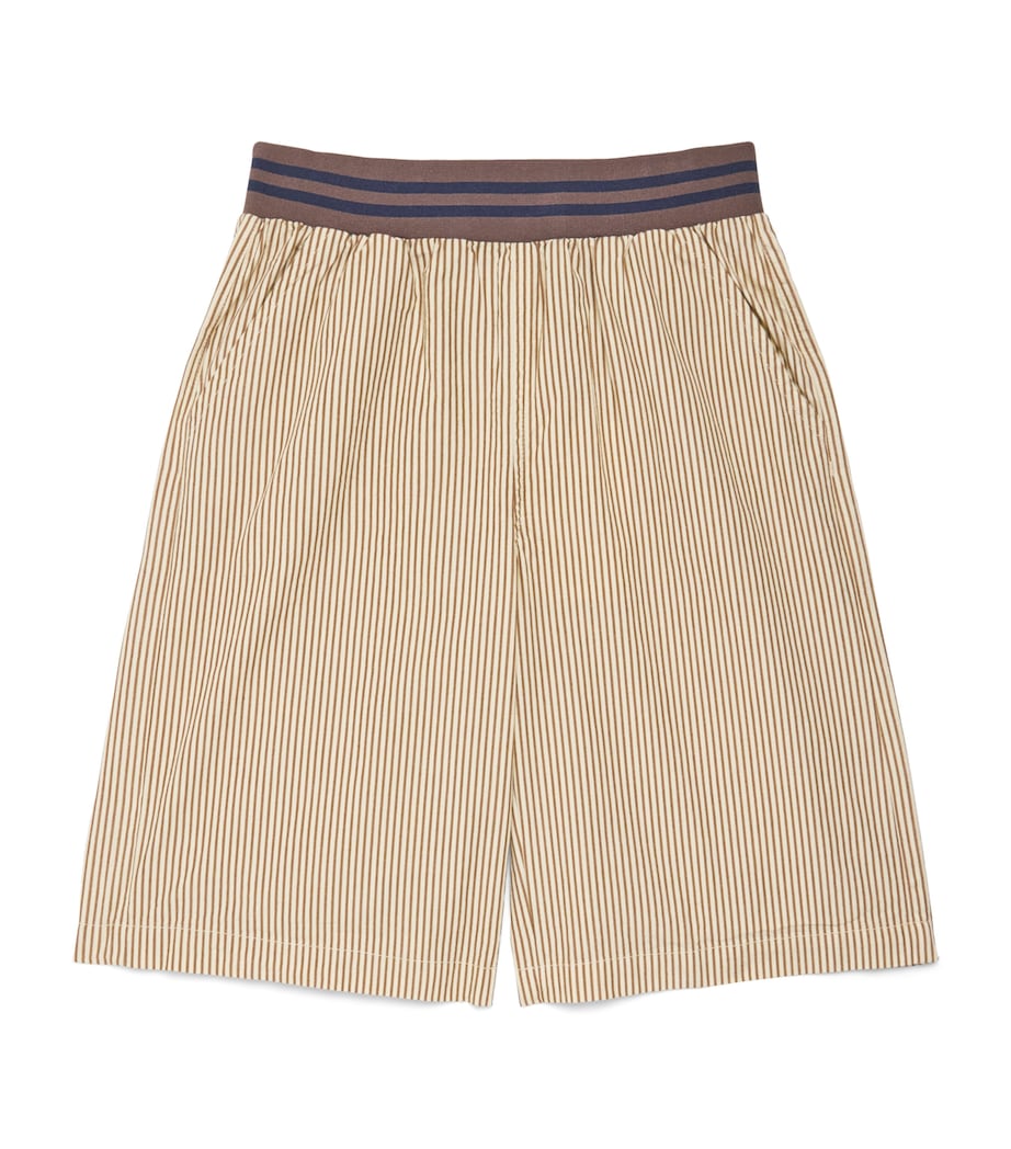 Mini Rodini Cotton Poplin Stripe Shorts (3-11 Years) Image 1