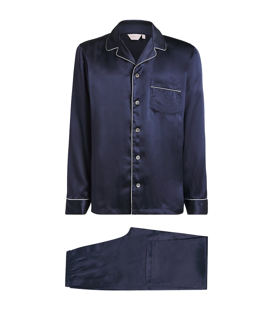 Silk Bailey Pyjama Set NAVY Image 1