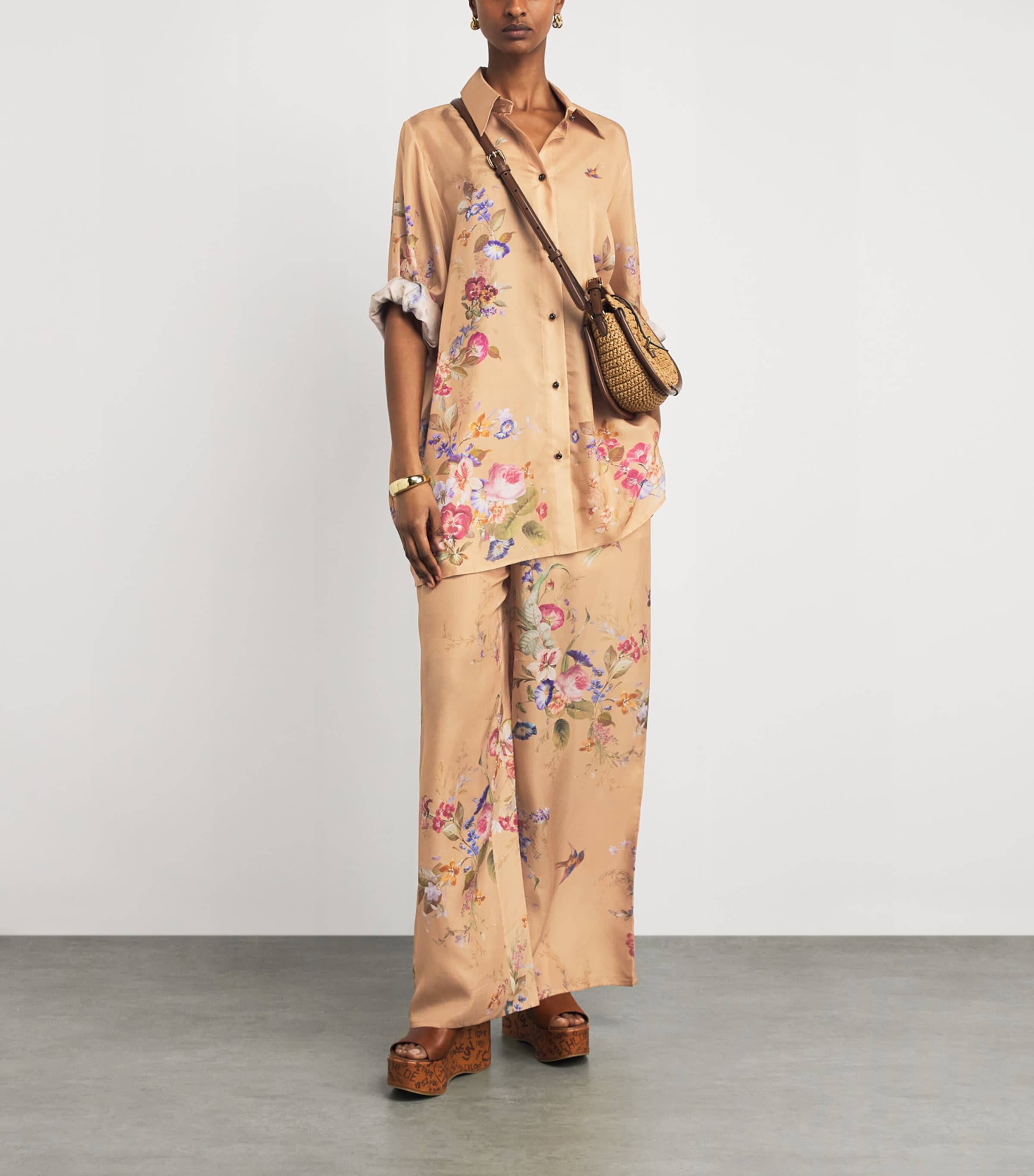 Silk Patience Shirt TAN FLORALTAFL Image 2