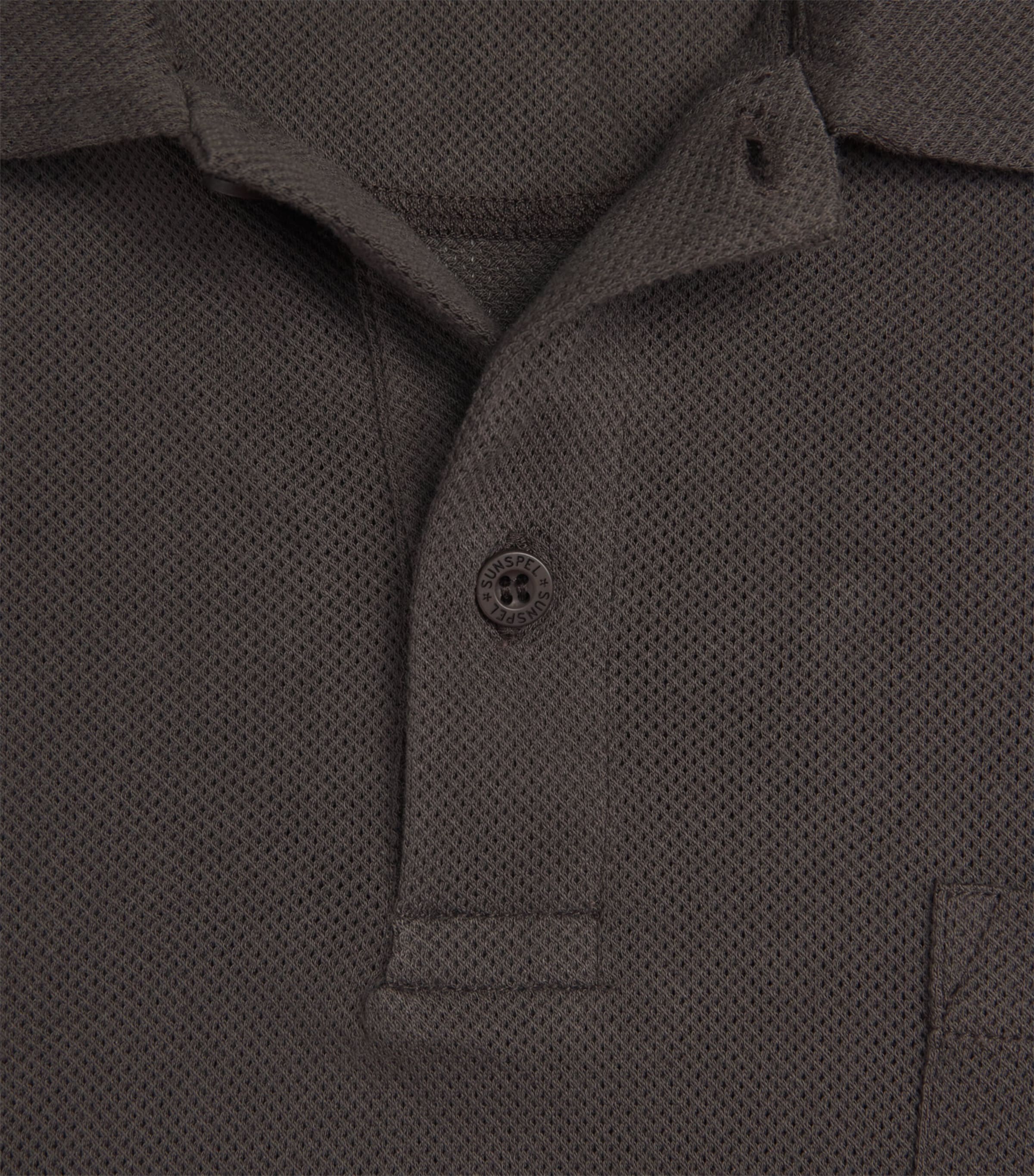 Sunspel Mens Supima Cotton Riviera Polo Shirt Brgs Dark Chocolate Image 6
