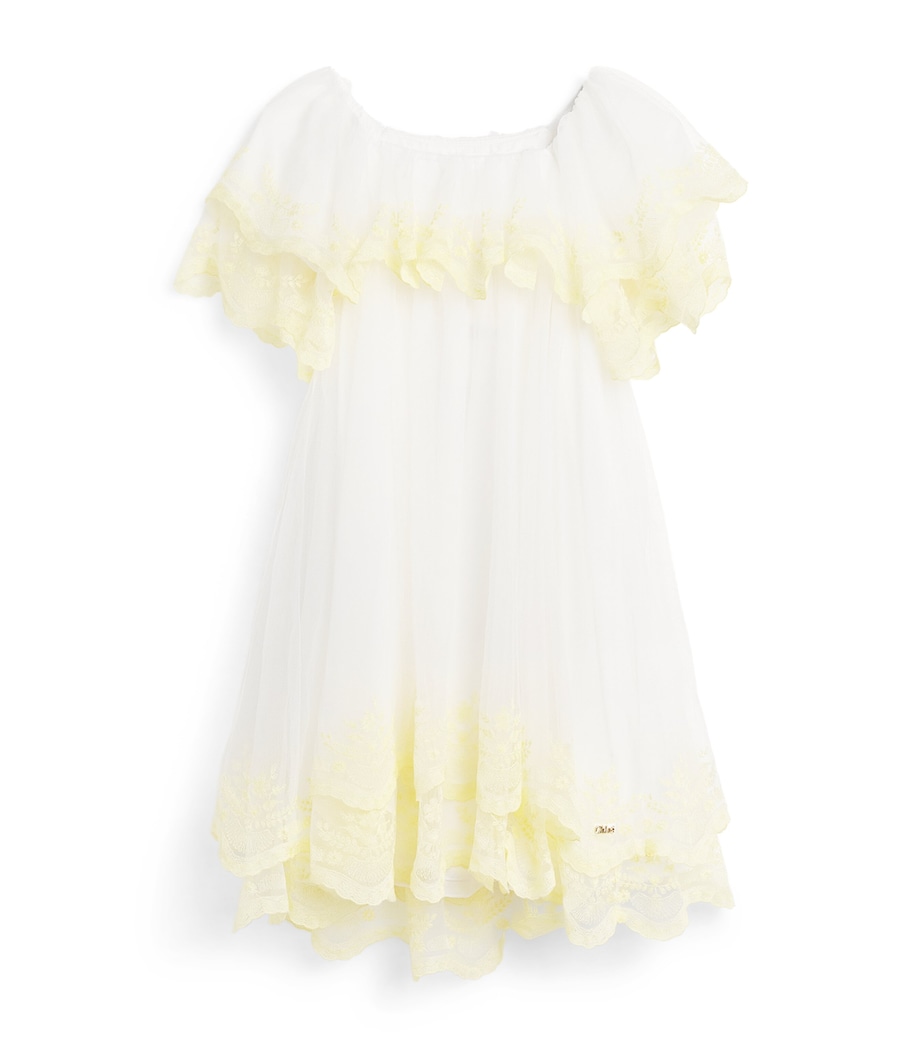 Chloé Kids Embroidered Ceremony Dress (4-14 Years) Image 1