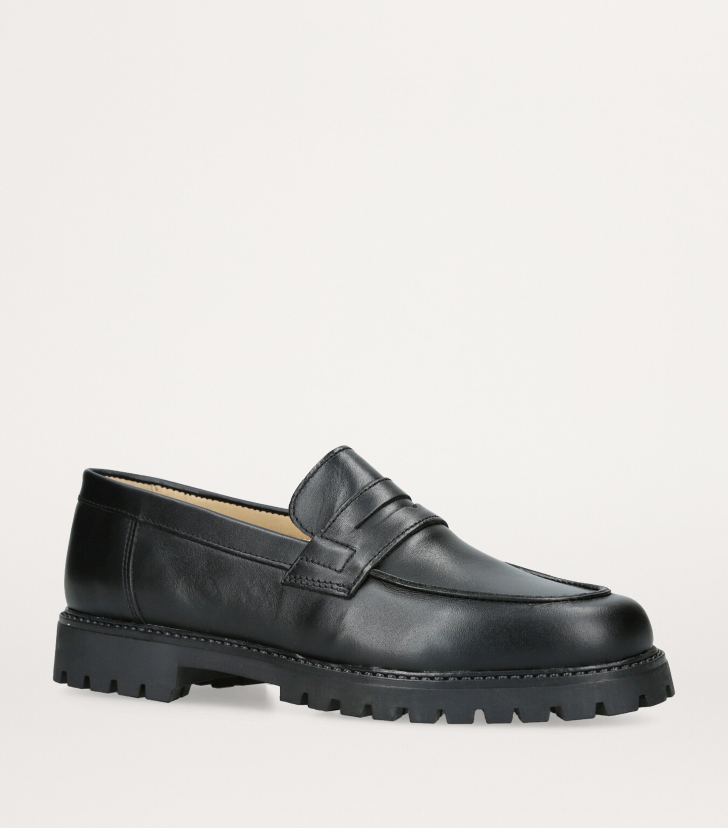 papouelli Leather Maximus Loafers Black Image 3