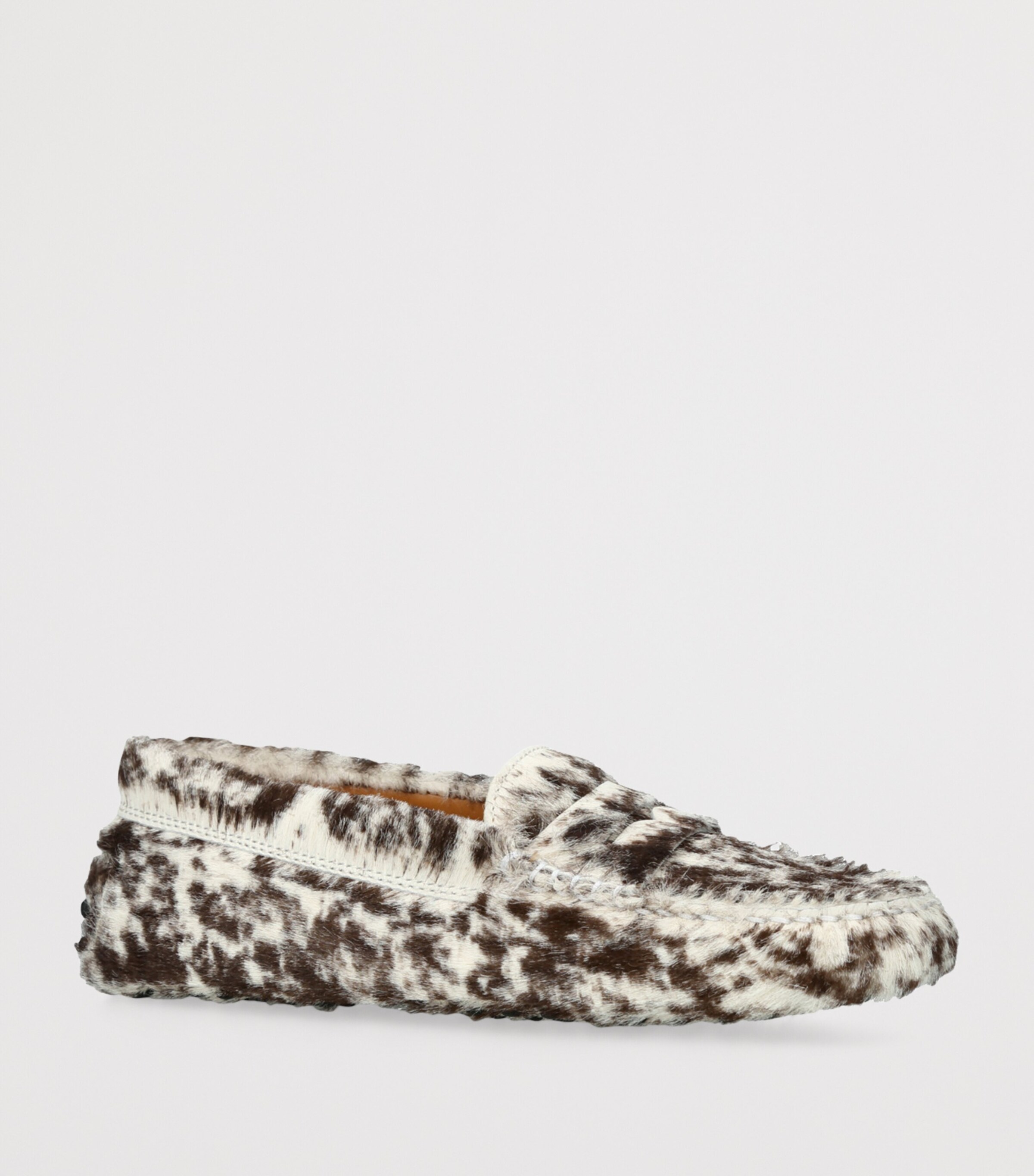 Tod's Calf Hair Gommino Loafers White/oth Image 3