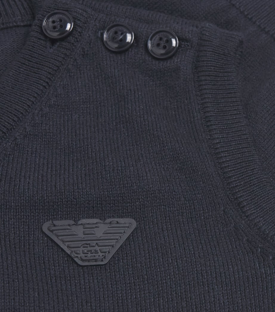 Cotton-Wool Logo Sweater Vest (9-36 Months) UB118 BLU NAV Image 3