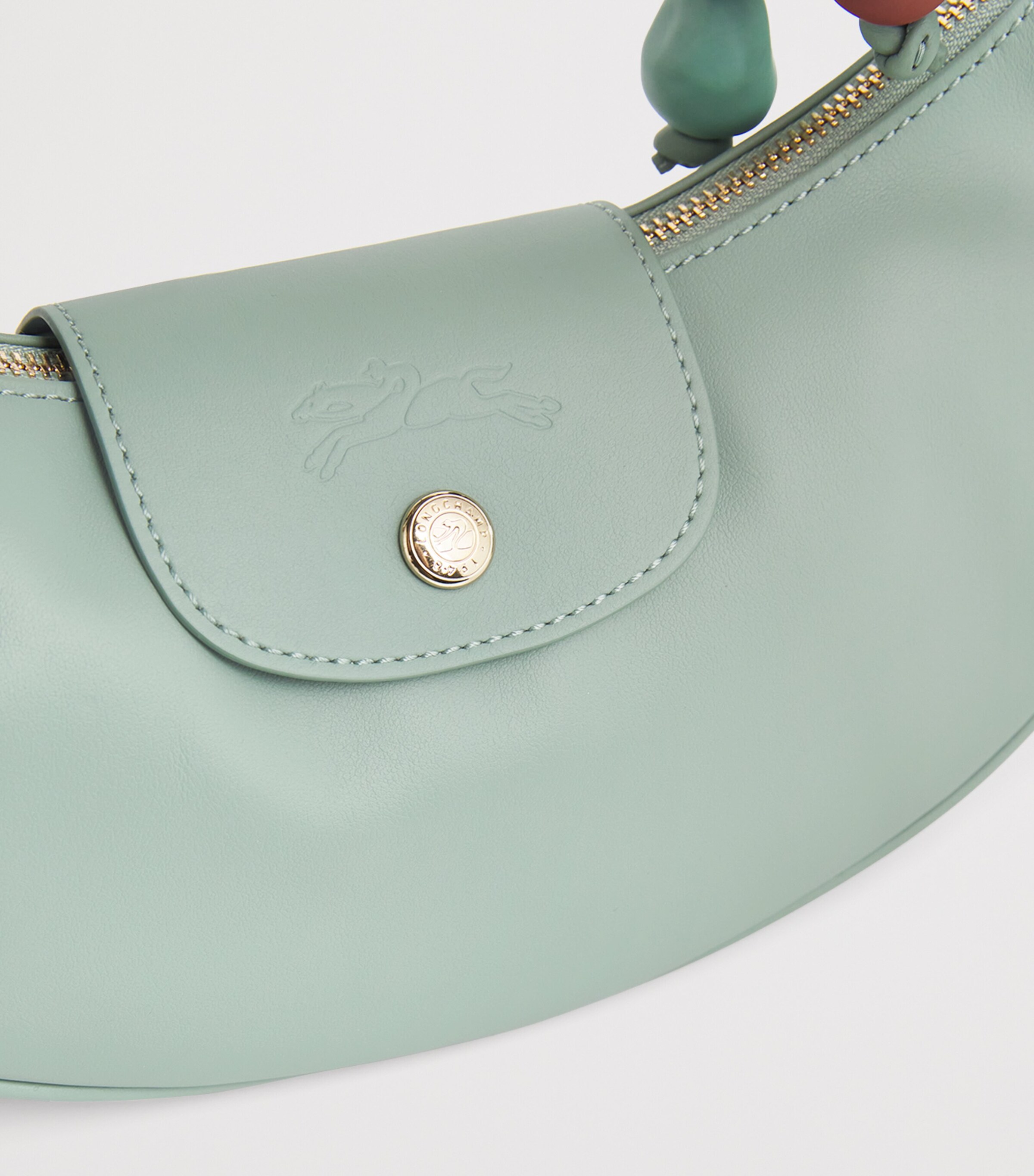 Longchamp Medium Leather Le Pliage Xtra Shoulder Bag Celadon Image 6