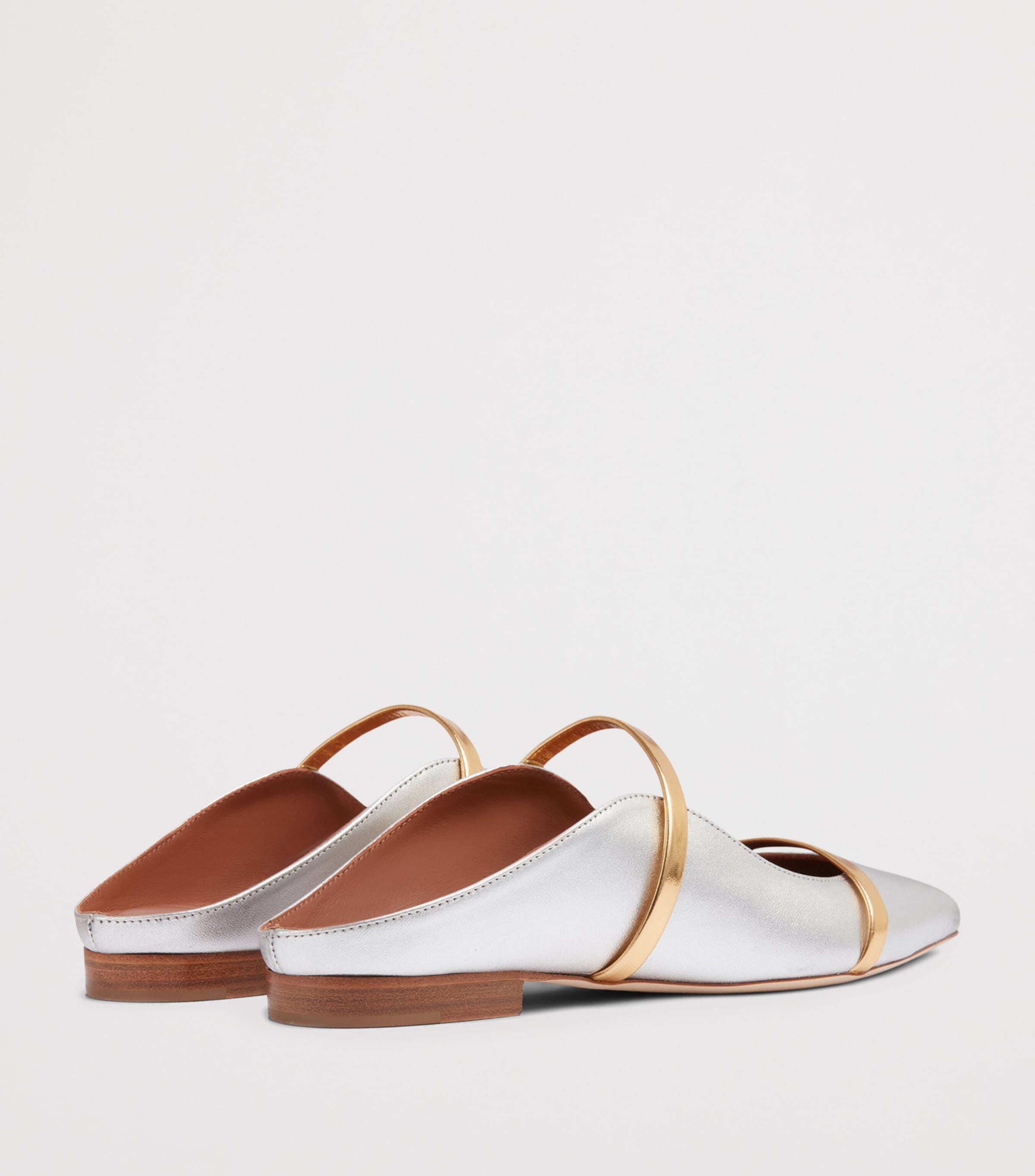 Malone Souliers Metallic Leather Maureen Mules Silver Image 4