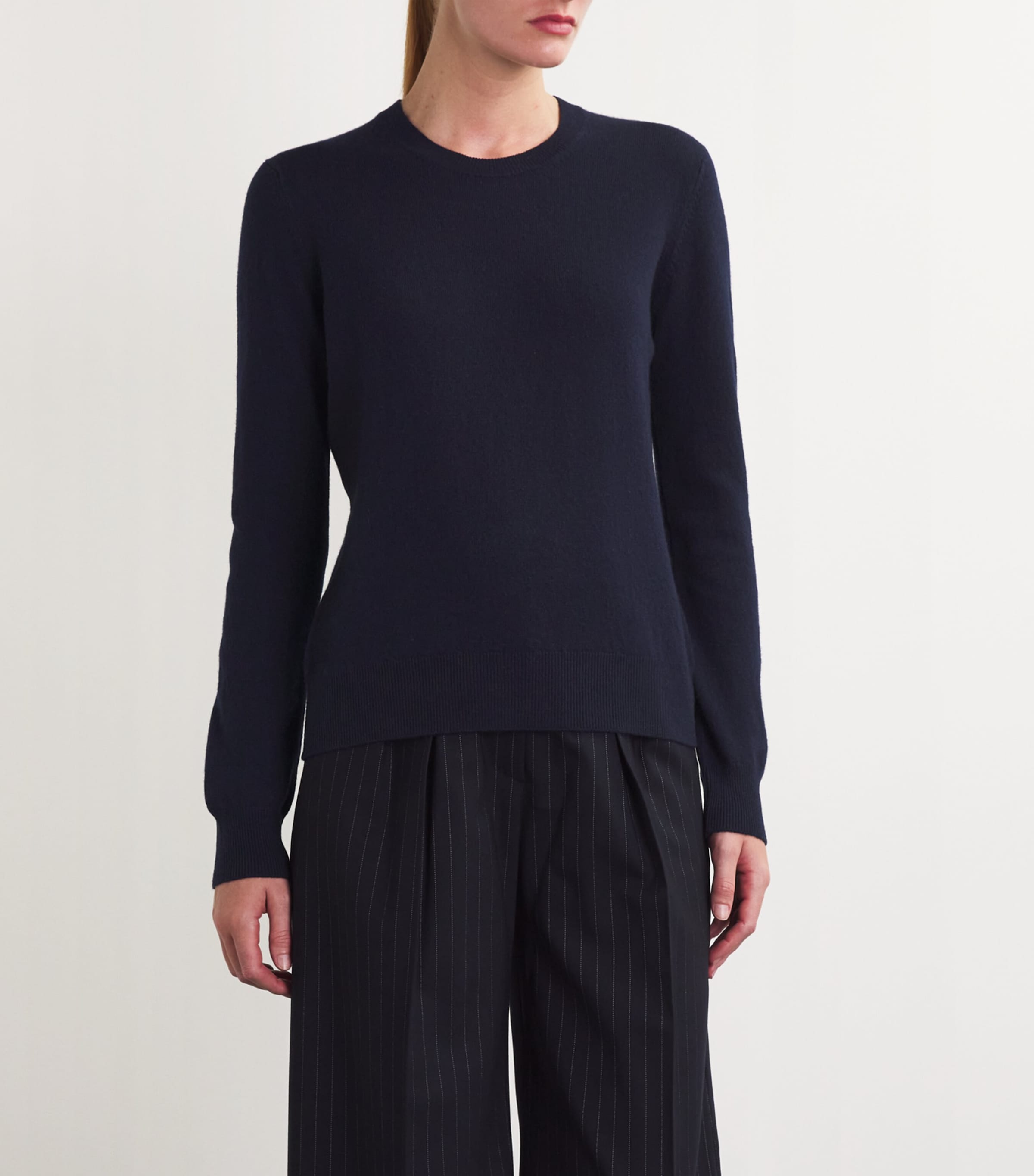 Cashmere Crew-Neck Sweater T&D NAVY Image 3