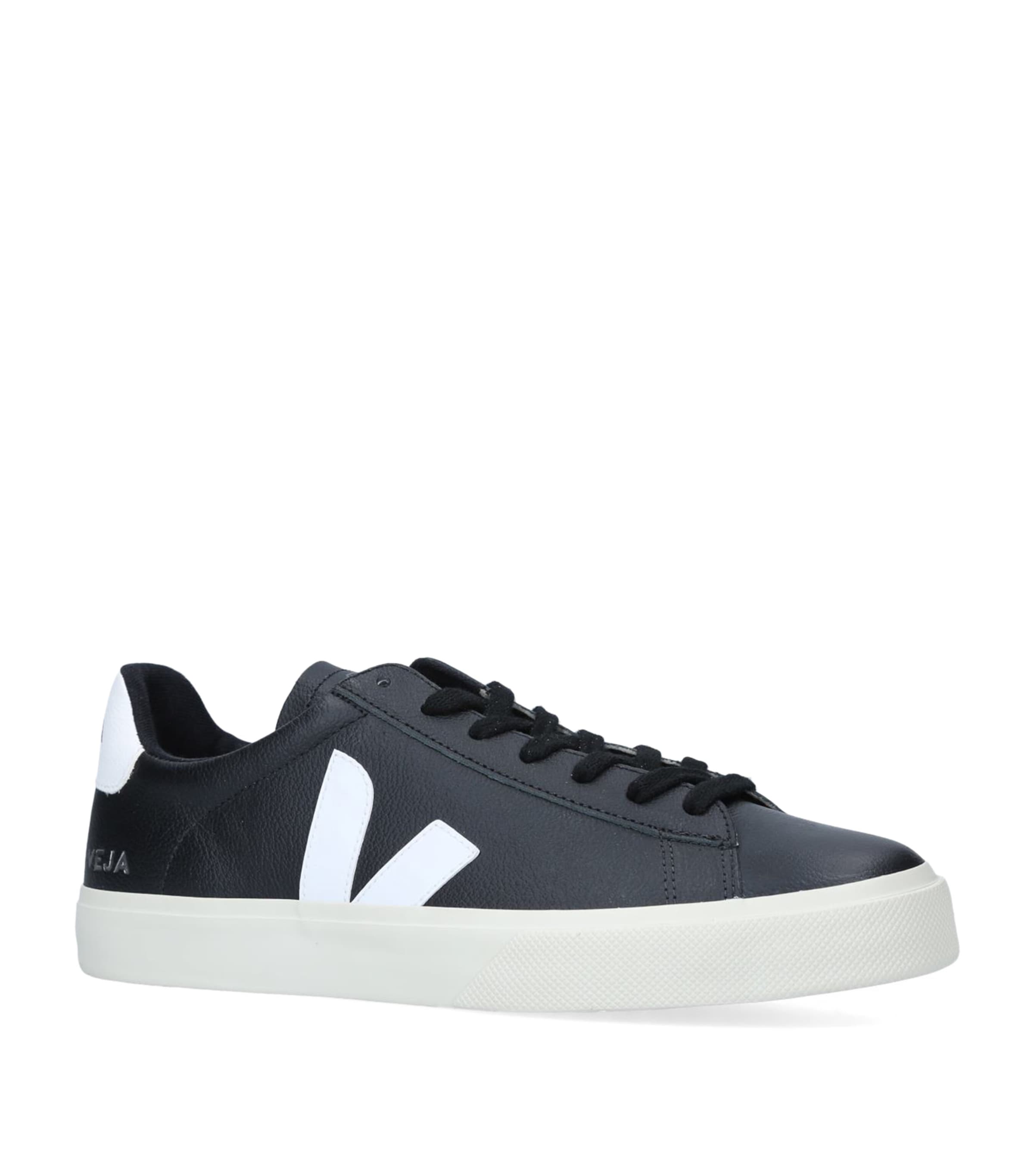 Veja Campo' Black And White Low Top Sneakers In Vegan Leather