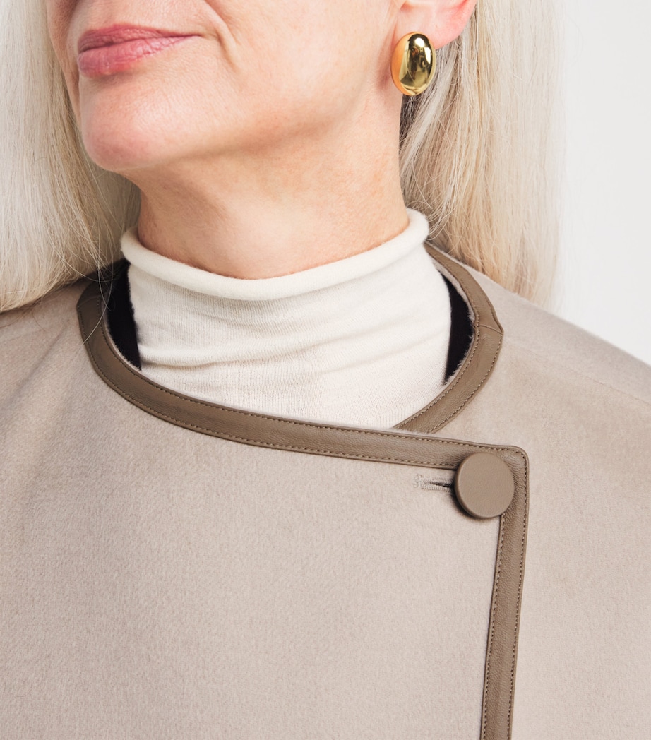 Wool-Cashmere Long Cape A2122 Image 6