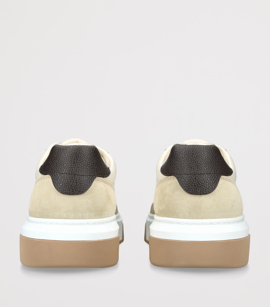 Salvatore Ferragamo Low-Top Gancini Sneakers Beige Comb Image 2